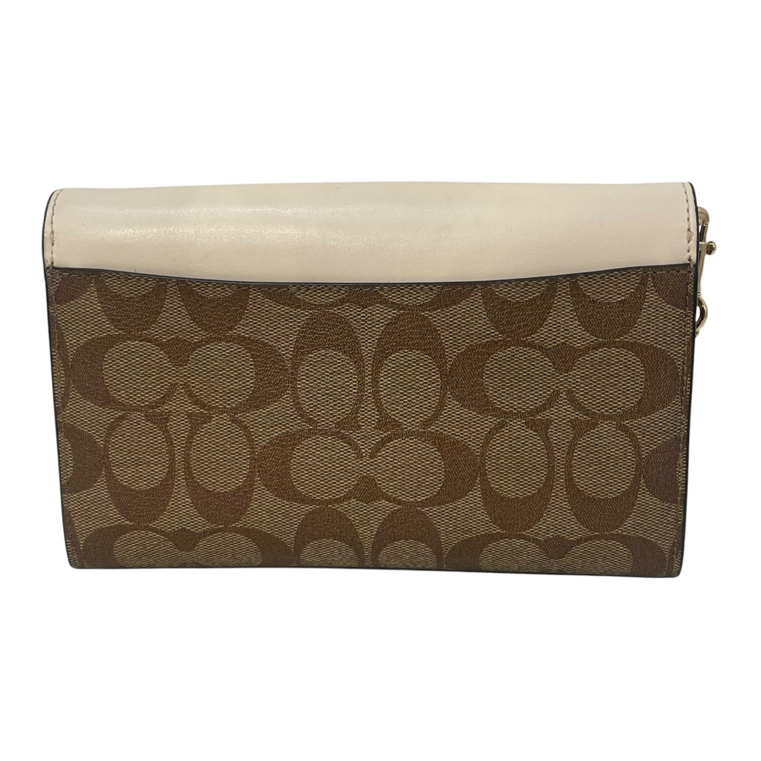 COACH/Cross Body Bag/Monogram/Leather/CRM/jacquard lock flap chain strap view 2