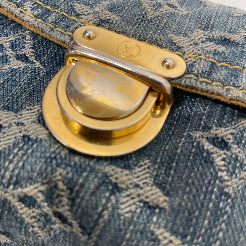 LOUIS VUITTON/Clutch Bag/Monogram/Denim/BLU/lv denim clutch bag