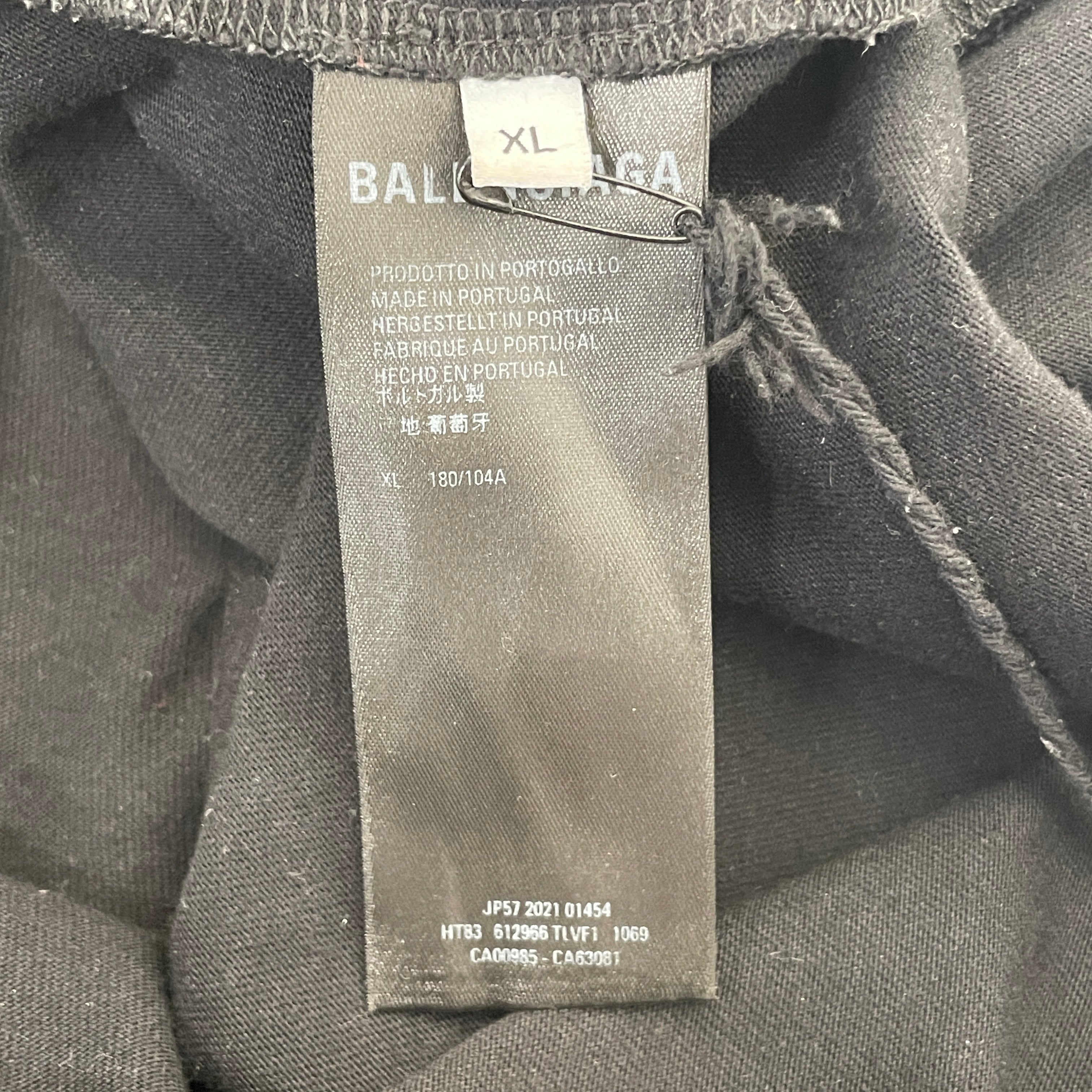 BALENCIAGA/T-Shirt/XL/Cotton/BLK/Graphic/SLIME WIDE view 4