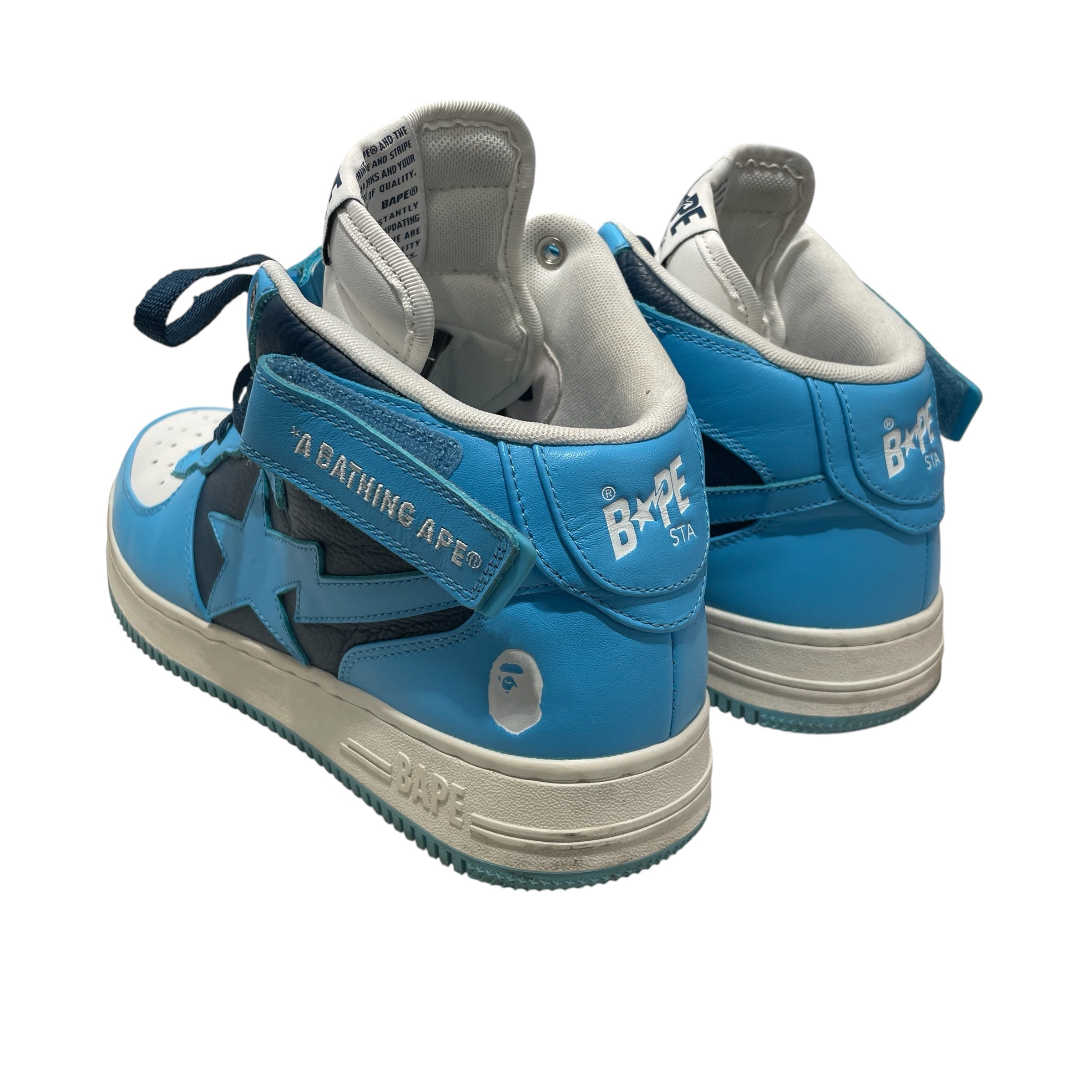 A BATHING APE/Hi-Sneakers/US 11/Leather/BLU/STA MID SAX view 2