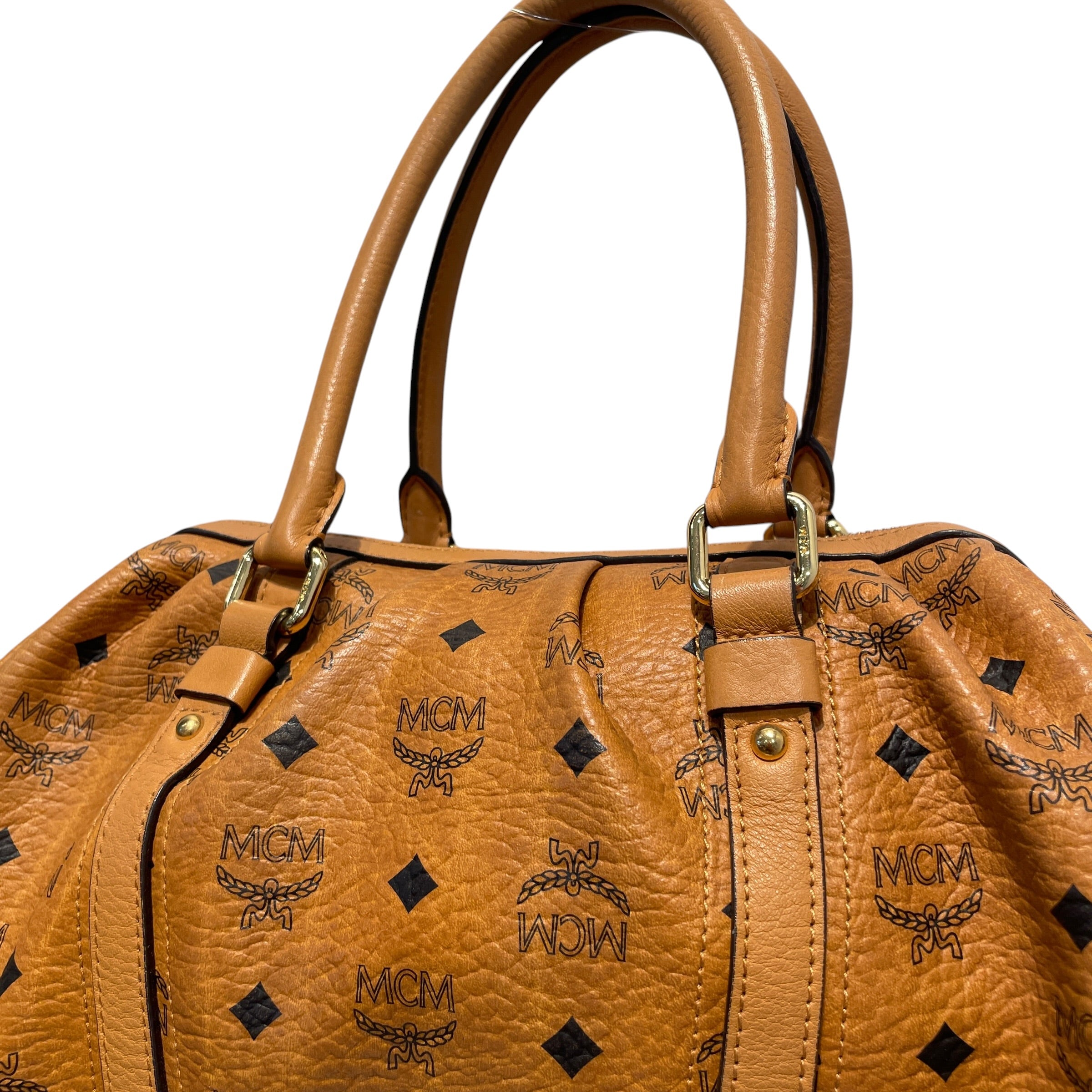 MCM/Luggage/Monogram/Cotton/BRW/Mongram Luggage view 6