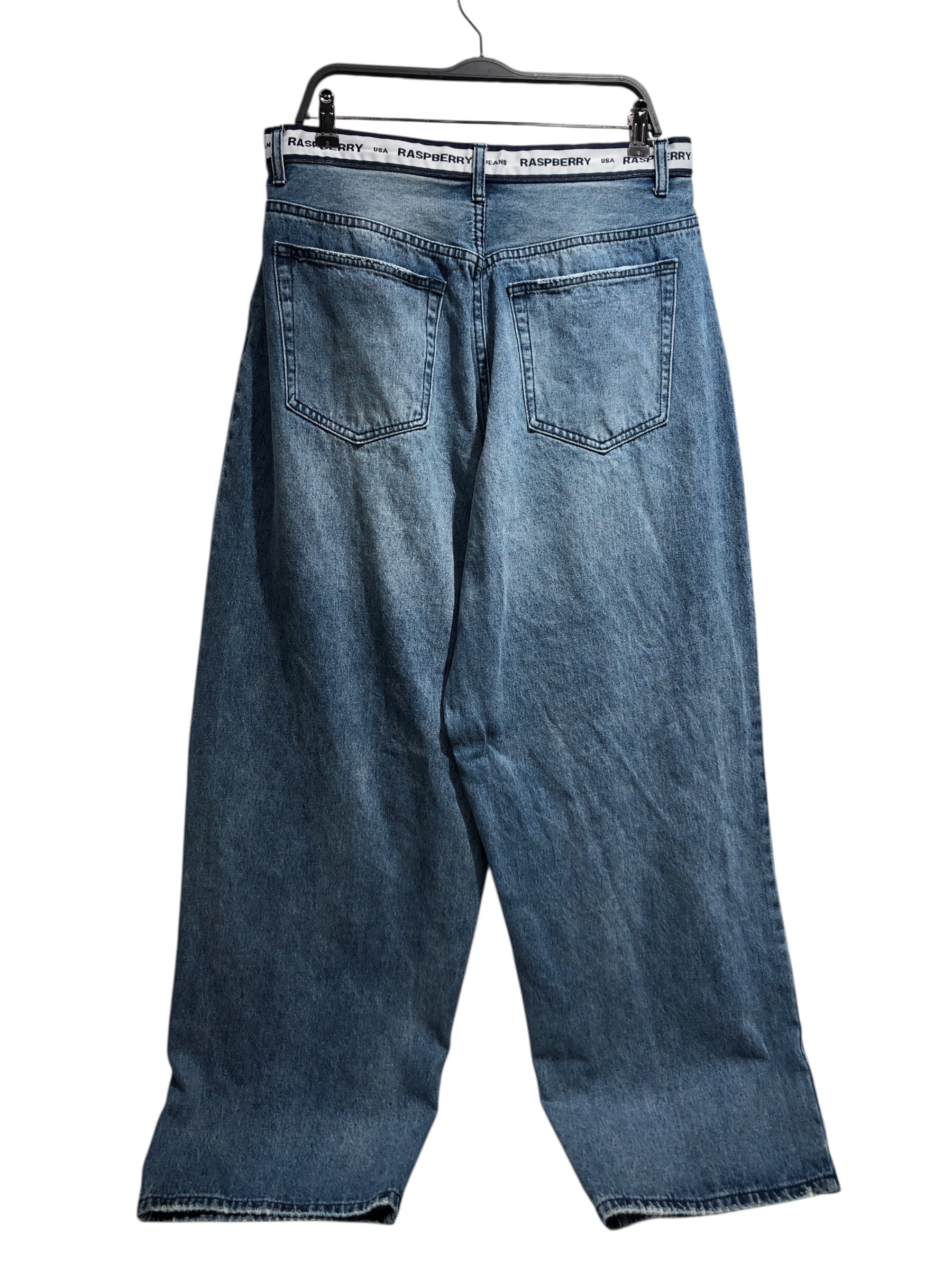 Raspberry Hills/Pants/M/Cotton/IDG/baggy denim w/ waistband logo view 2