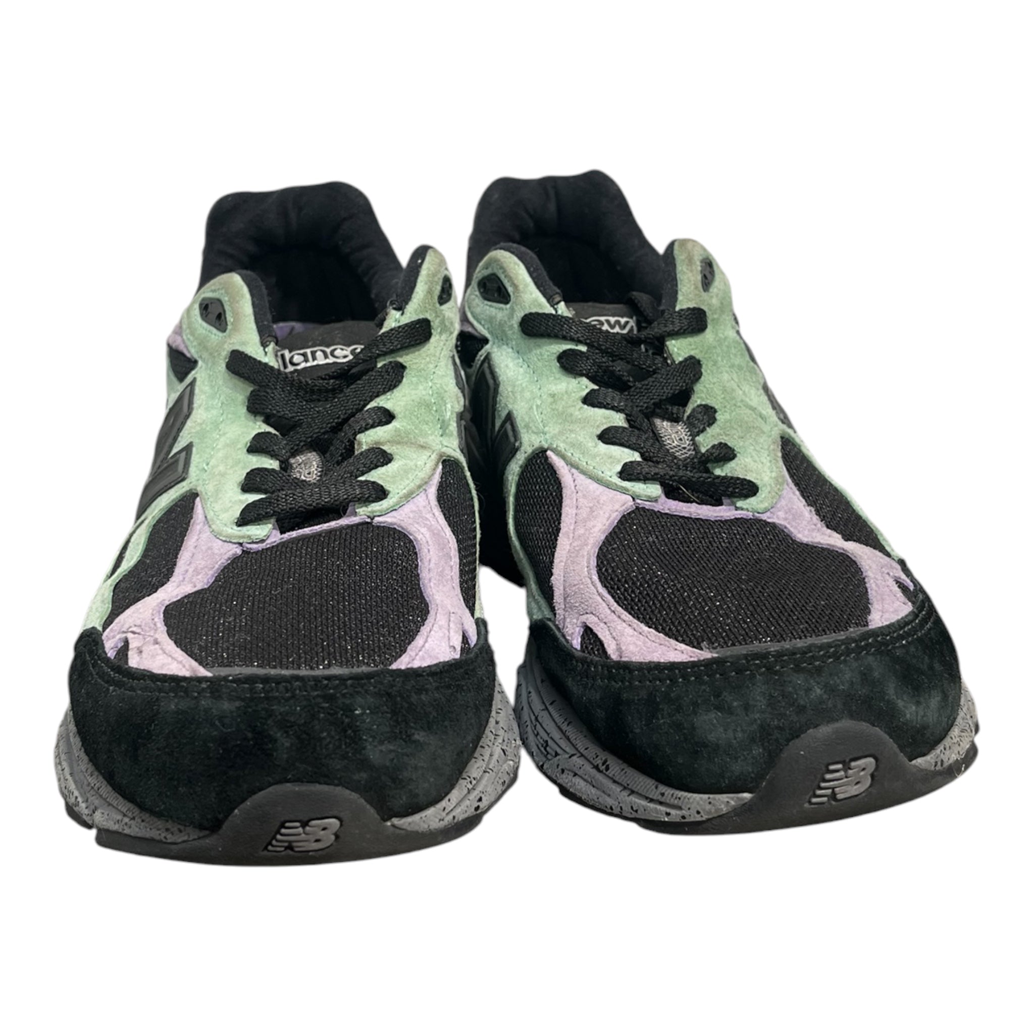 NEW BALANCE/STRAY RATS/Low-Sneakers/US 10.5/Suede/BLK/990V3 THE JOKER GRN/PPL view 5