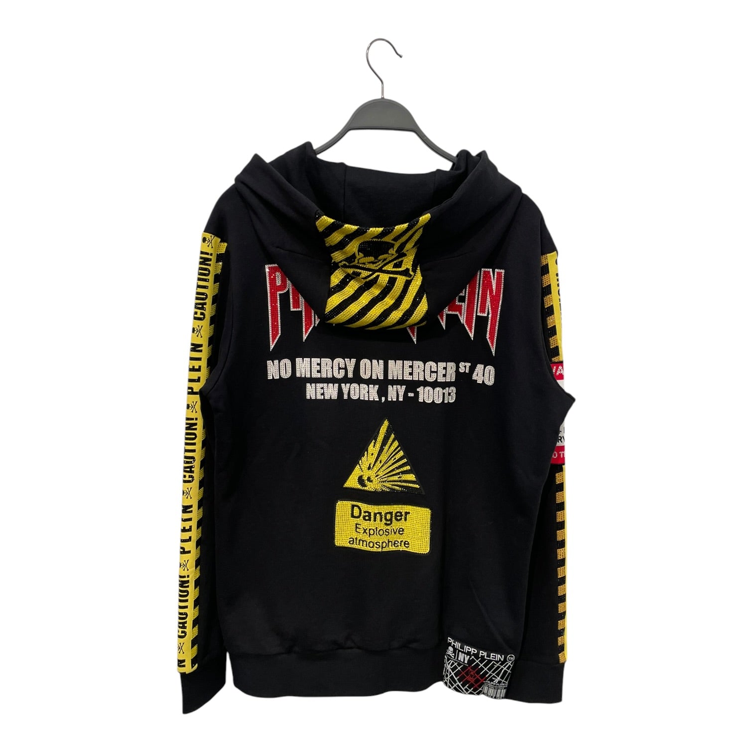 PHILIPP PLEIN/Zip Up Hoodie/XXL/Graphic/Cotton/BLK/ view 2