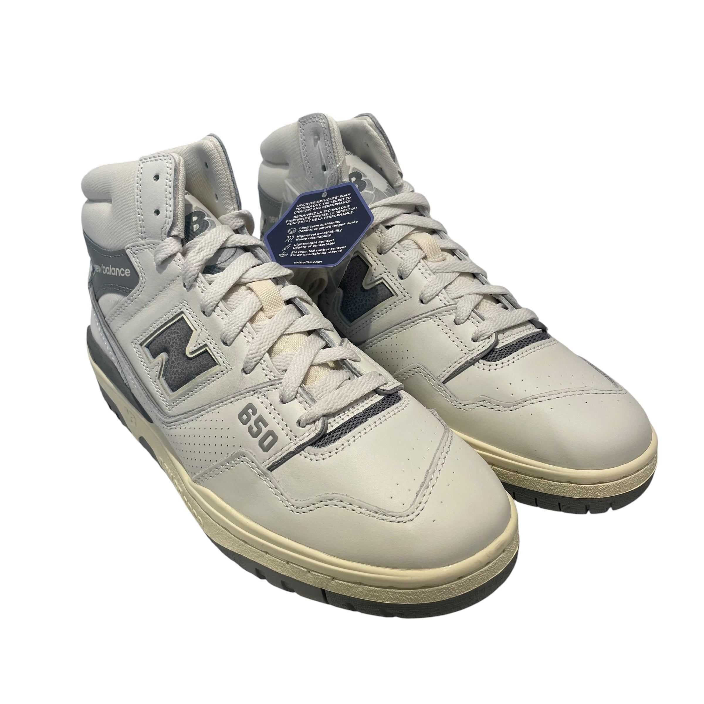 AIME LEON DORE/NEW BALANCE/Hi-Sneakers/US 10/Leather/WHT/wht&grey