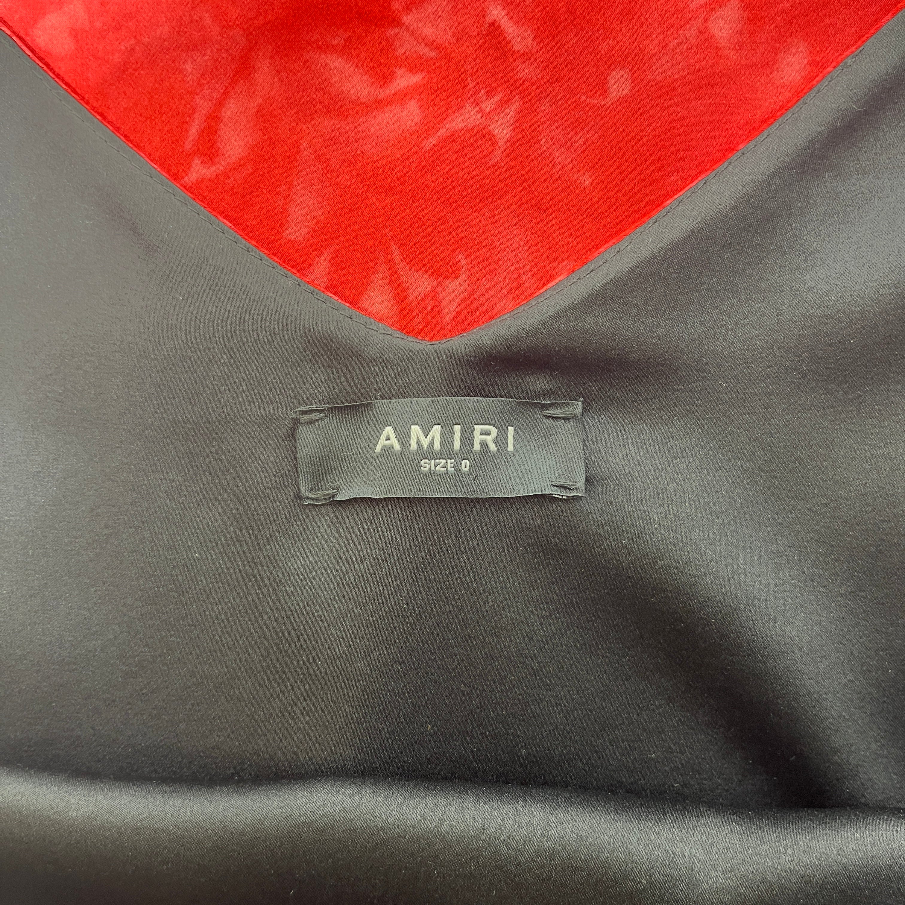 AMIRI/Camisole Dress/0/Silk/RED/Leather Straps view 3