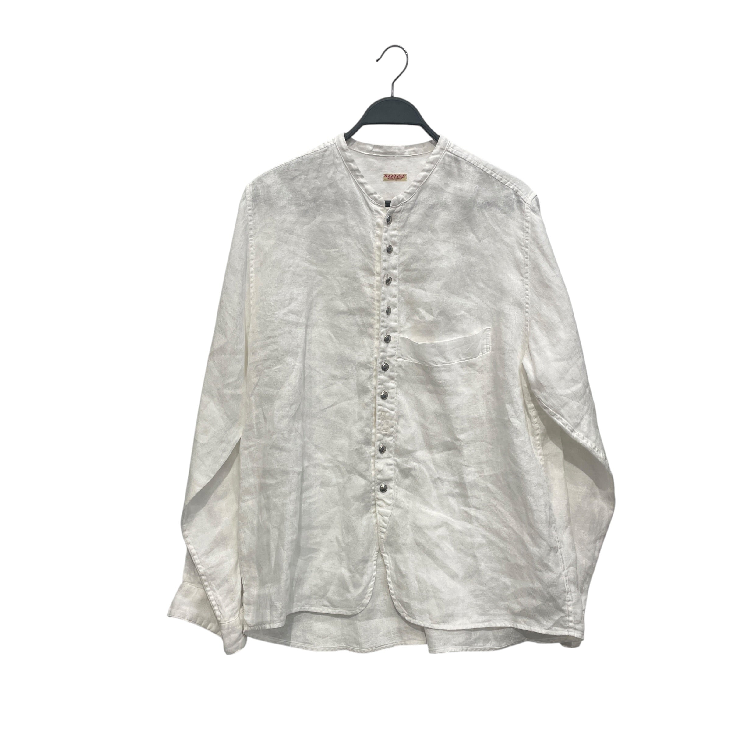 KAPITAL/LS Shirt/2/Linen/WHT/ view 1