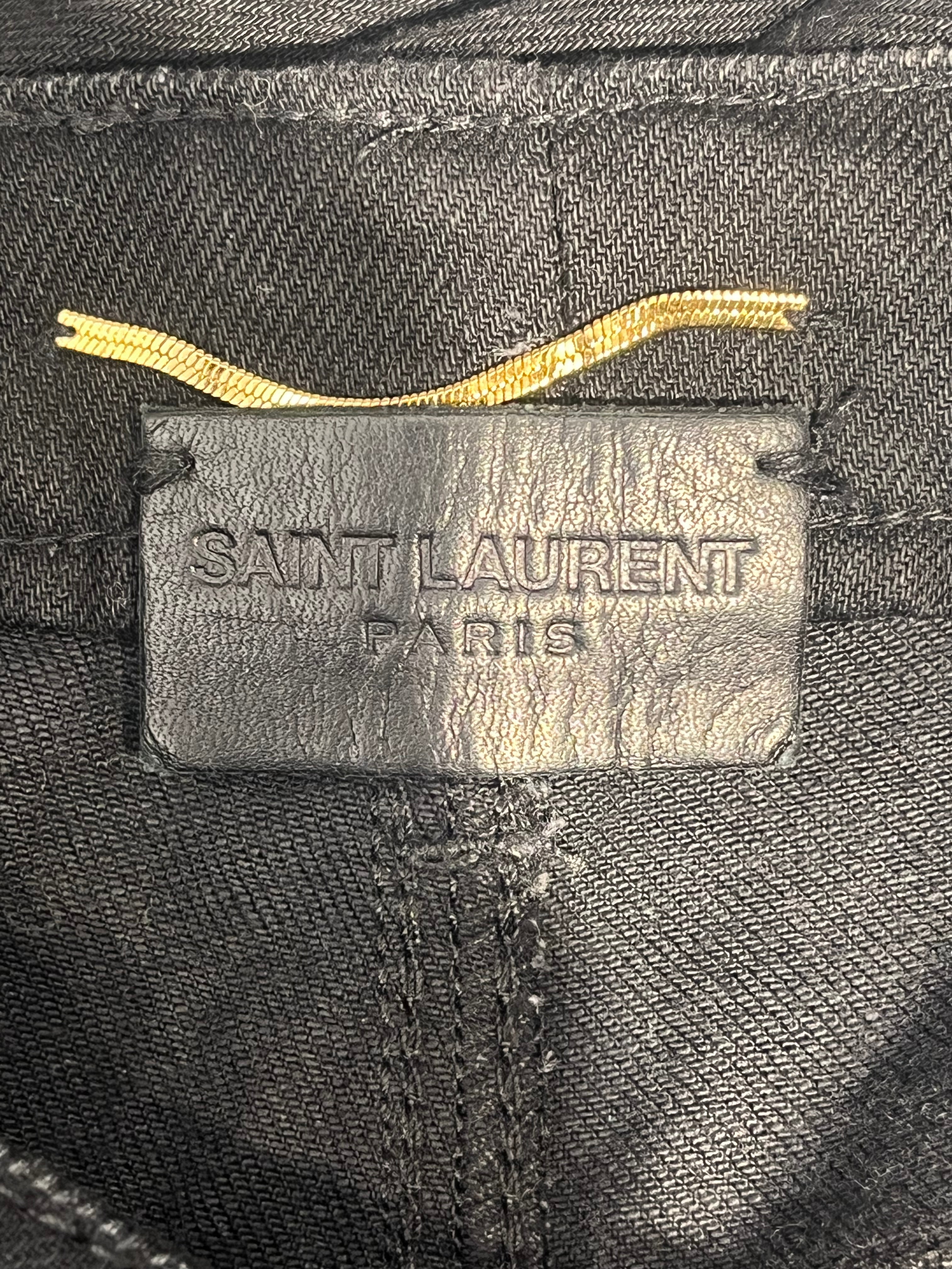 SAINT LAURENT/Bottoms/29/Denim/BLK/RINE STONES ON BACK view 3