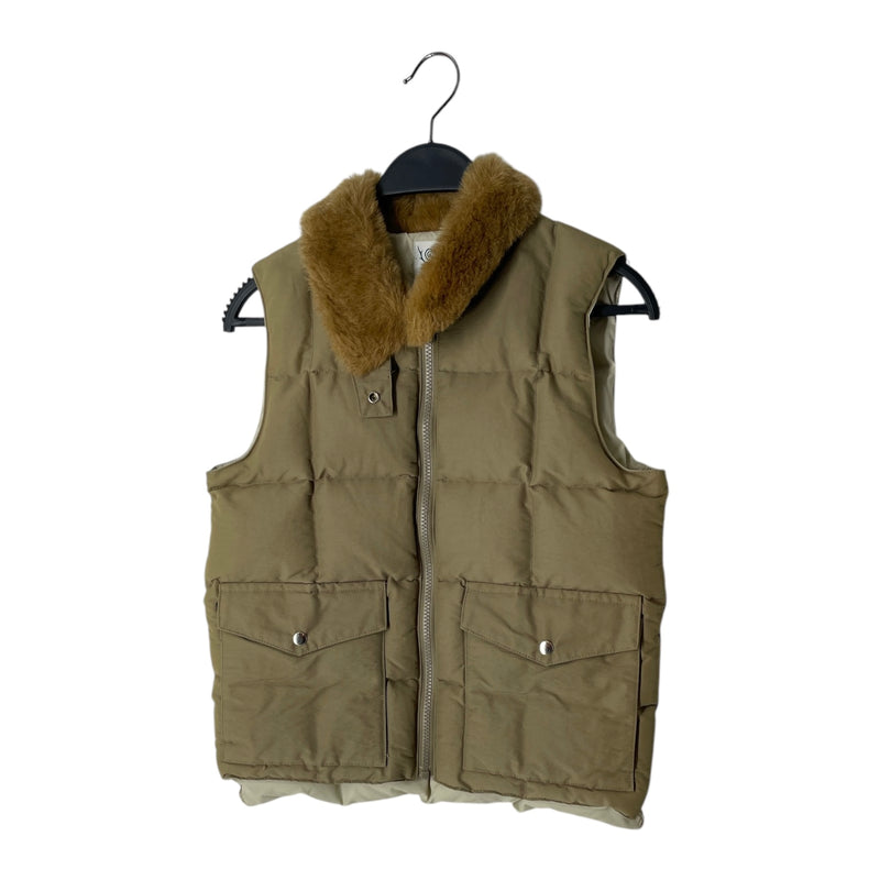 South2 West8(S2W8)/Puffer Vest/1/BEG/fur lined collar