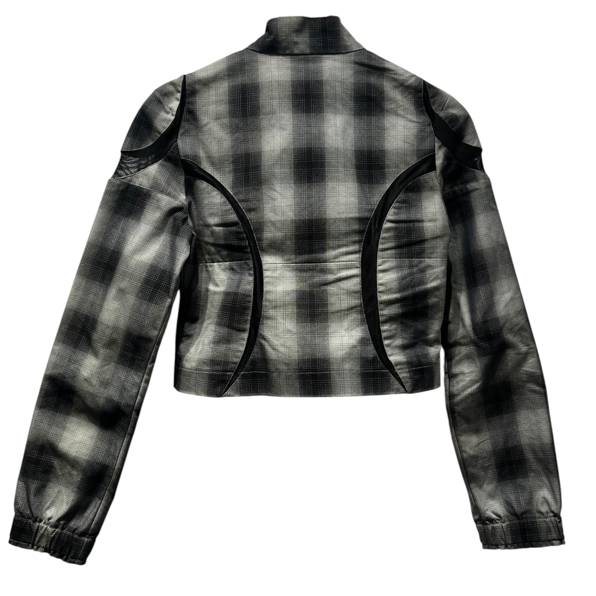 ASHLEY WILLIAMS/Tailored Jkt/S/Plaid/Cotton/GRY/Single Breasted/ view 2