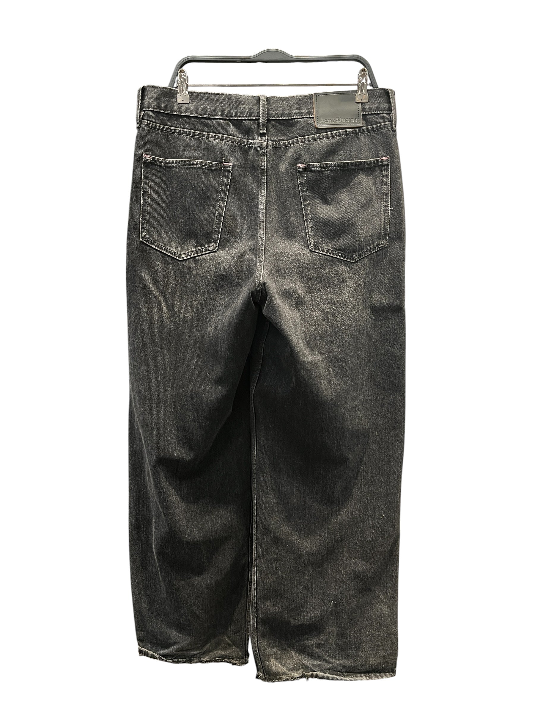 Acne Studios/Straight Pants/Denim/BLK/ view 2