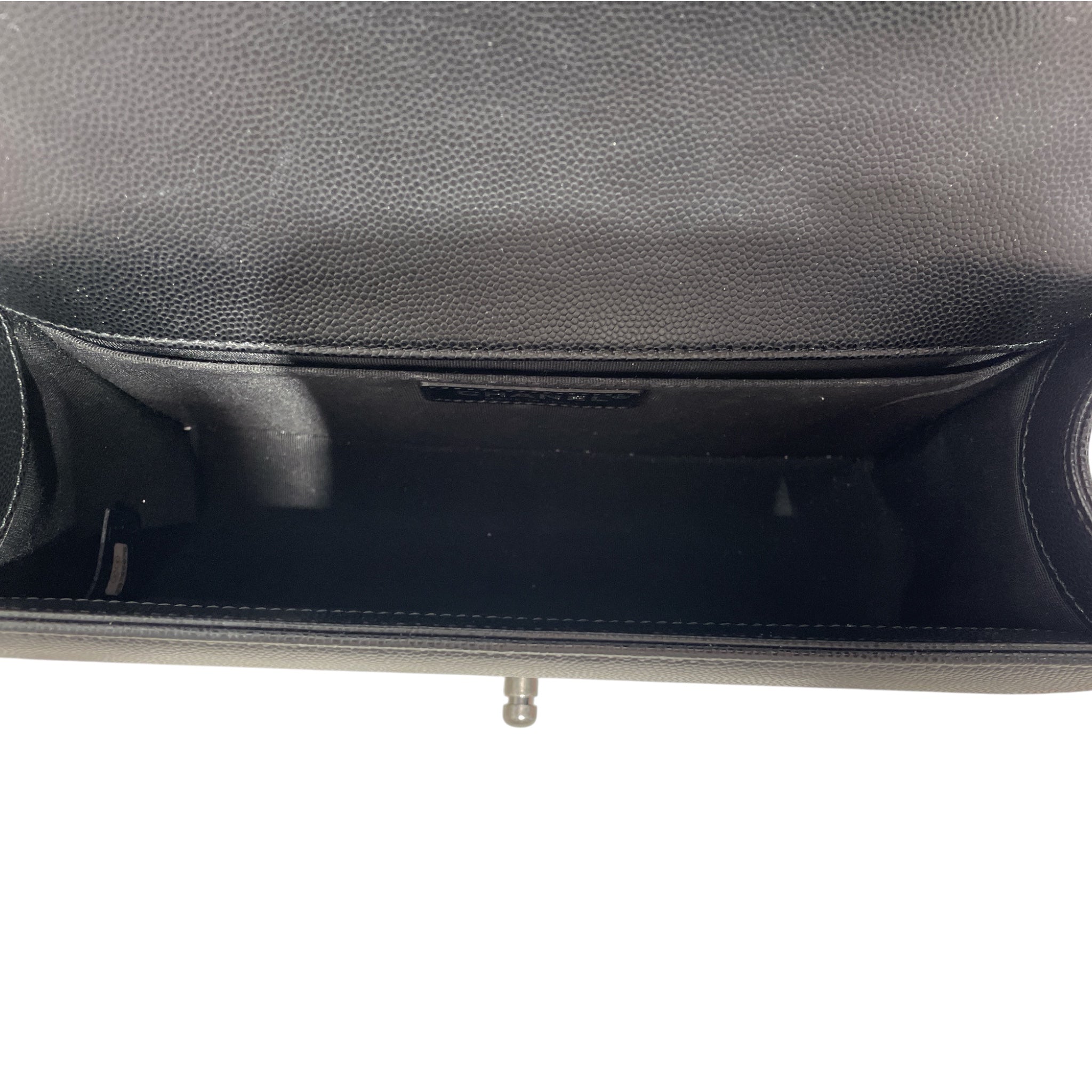 CHANEL/Cross Body Bag/BLK/CAVIAR CHANEL BOY BAG view 4