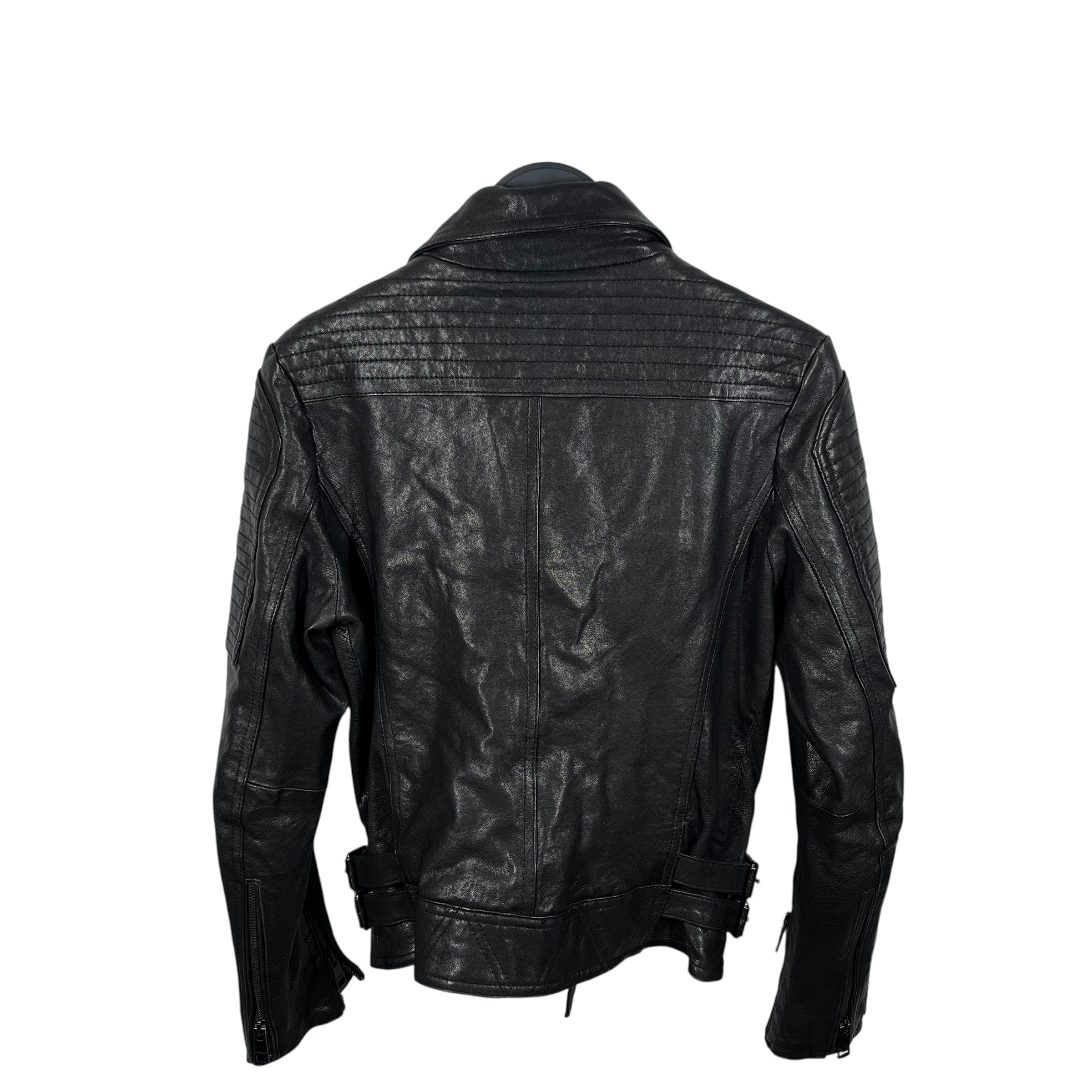 BURBERRY LONDON/Riders Jkt (S)/L/Leather/BLK/DOUBLE RIDERS LEATHER JKT view 2