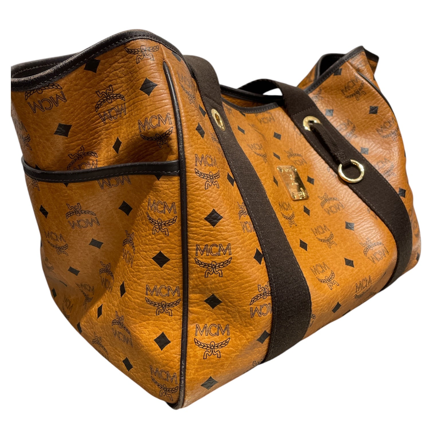 MCM/Tote Bag/Monogram/Leather/CML/TOTE BROWN CANVAS STRAP view 6