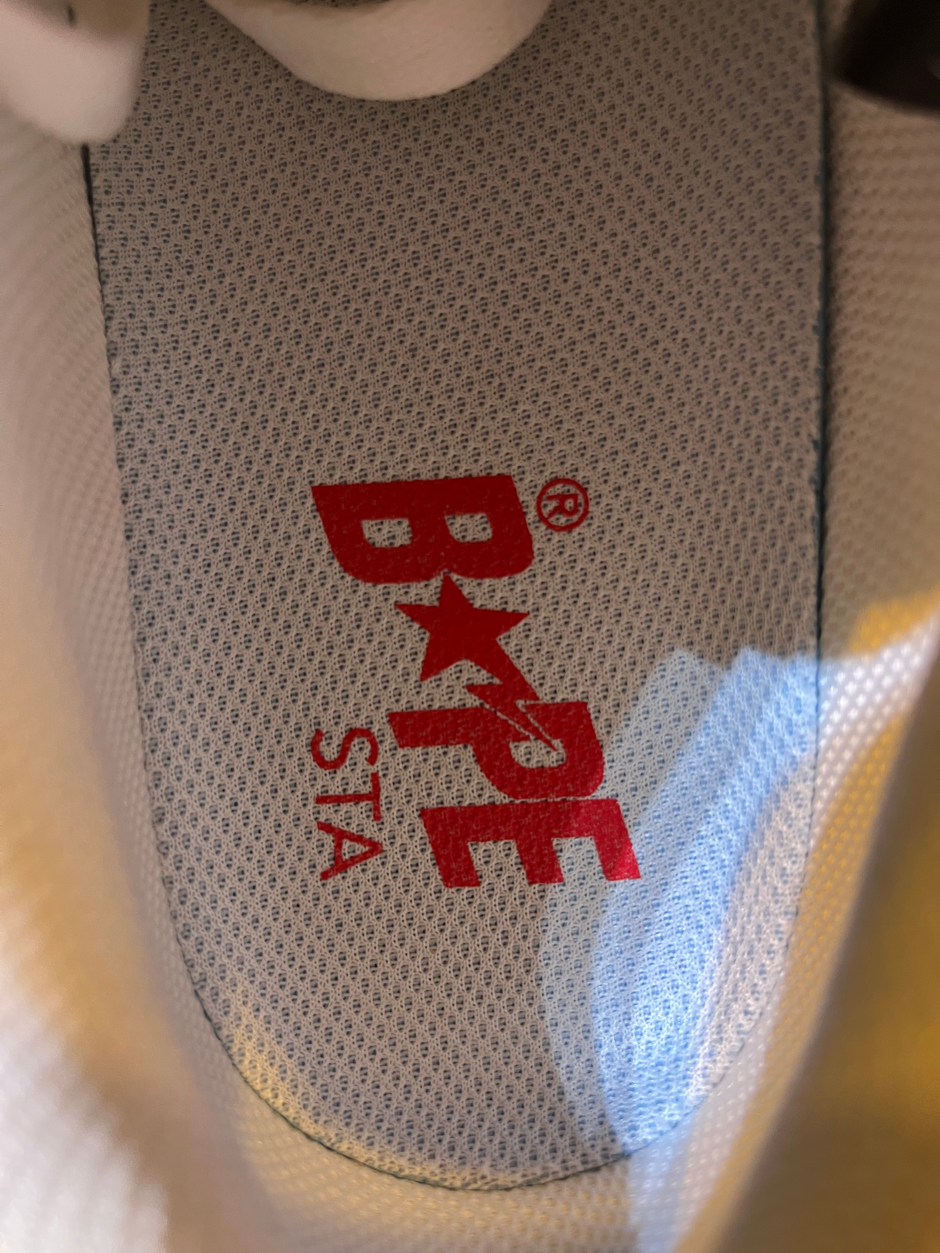 A BATHING APE/Low-Sneakers/US 8/Leather/WHT/SK8 STA #5 Monogram view 3