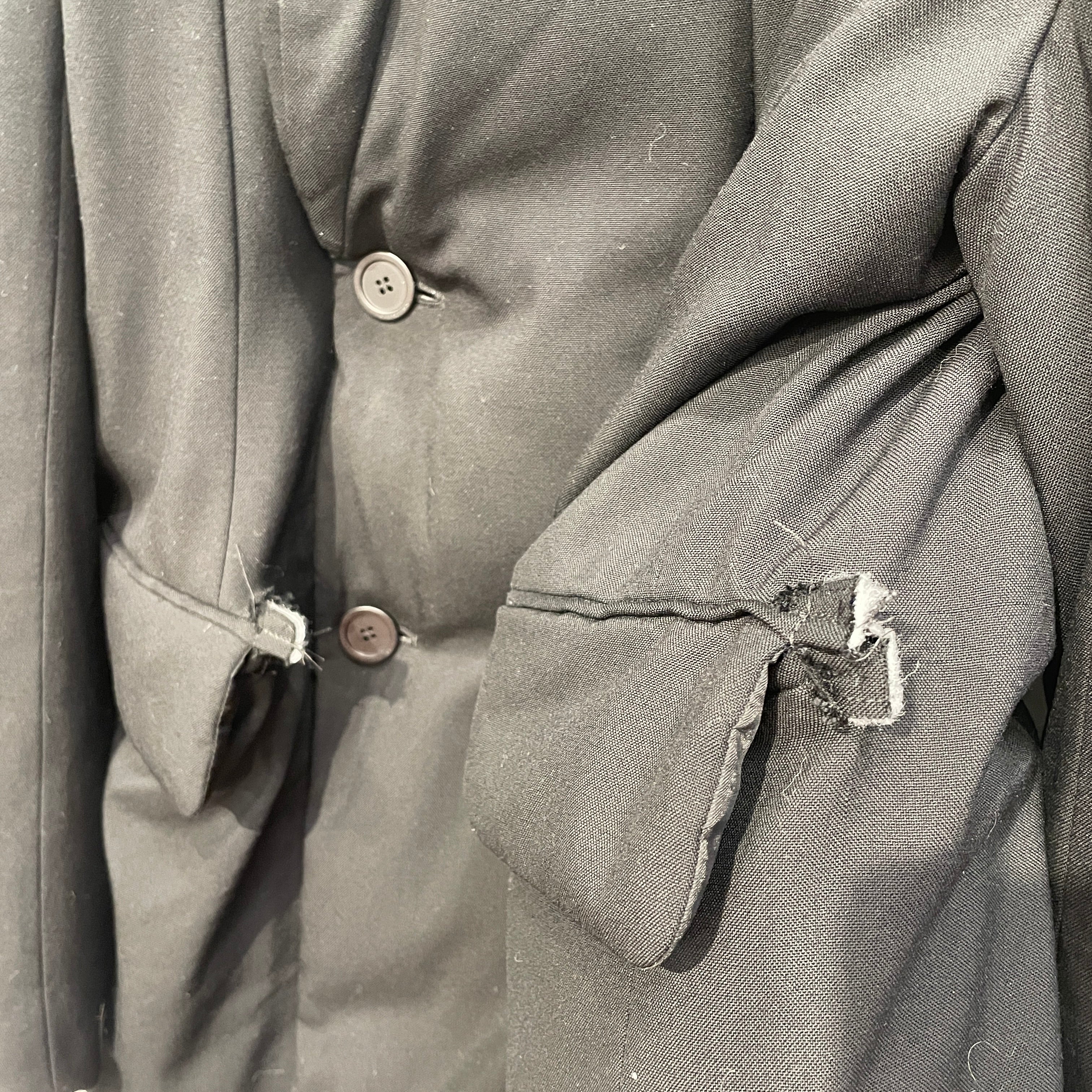 BALENCIAGA/Jacket/1/Wool/BLK/AW2024 PADDED SHOULDER BLAZER view 6