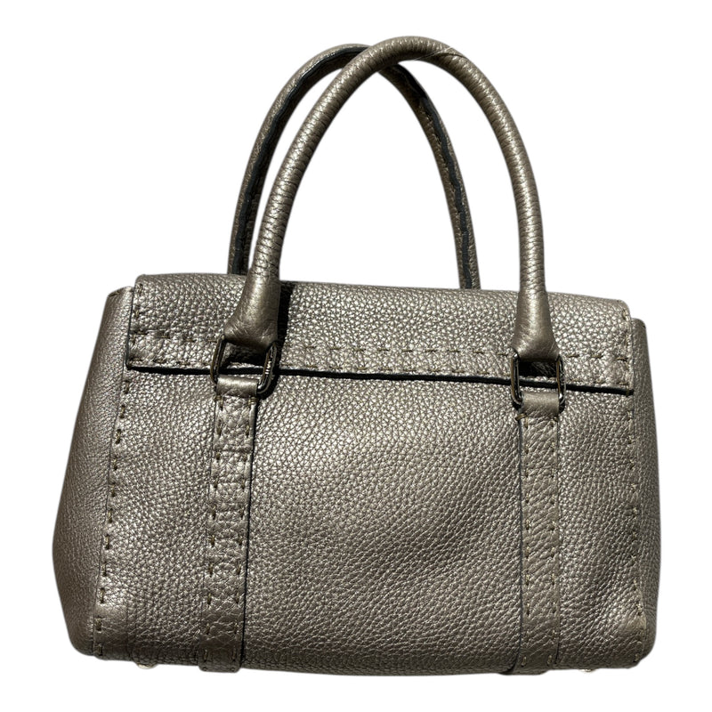 FENDI/Hand Bag/Leather/GRY/selleria linda handle bag
