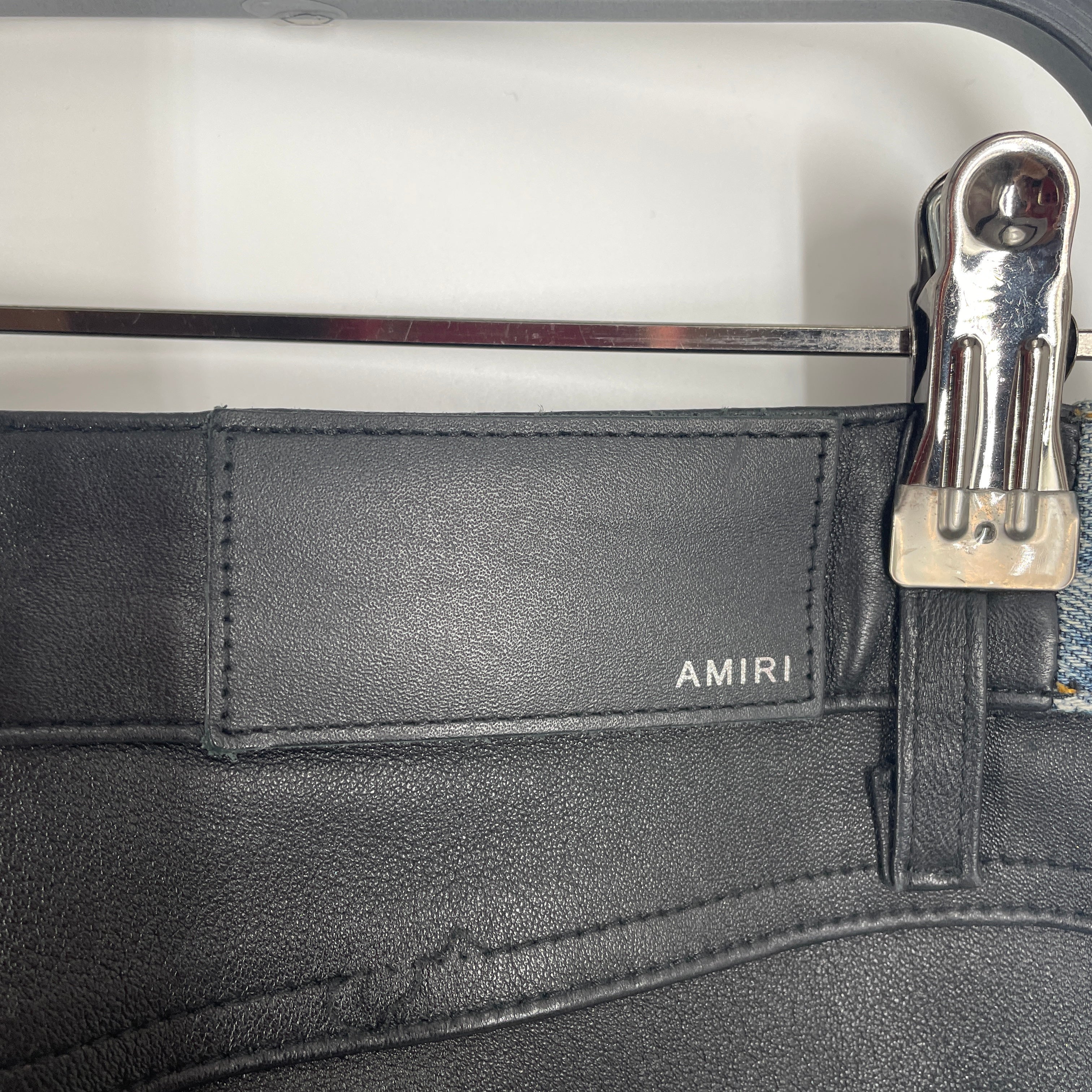 AMIRI/Skinny Pants/26/Denim/BLU/BLK LEATHER BACK SIDE view 3