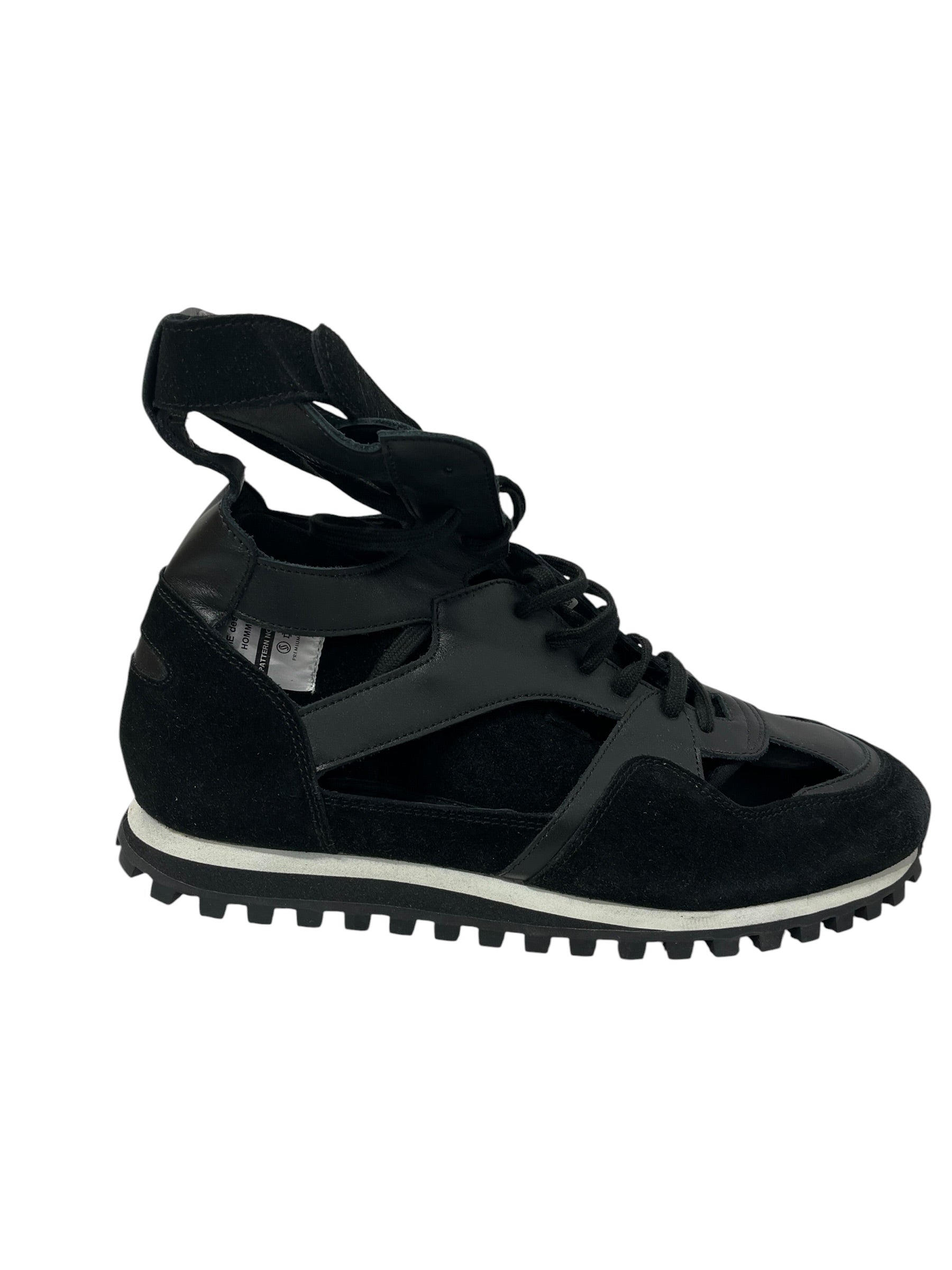 SPALWART/COMME des GARCONS HOMME PLUS/Hi-Sneakers/EU 44/Suede/BLK/OPEN SIDES VELCRO STRAPS view 4