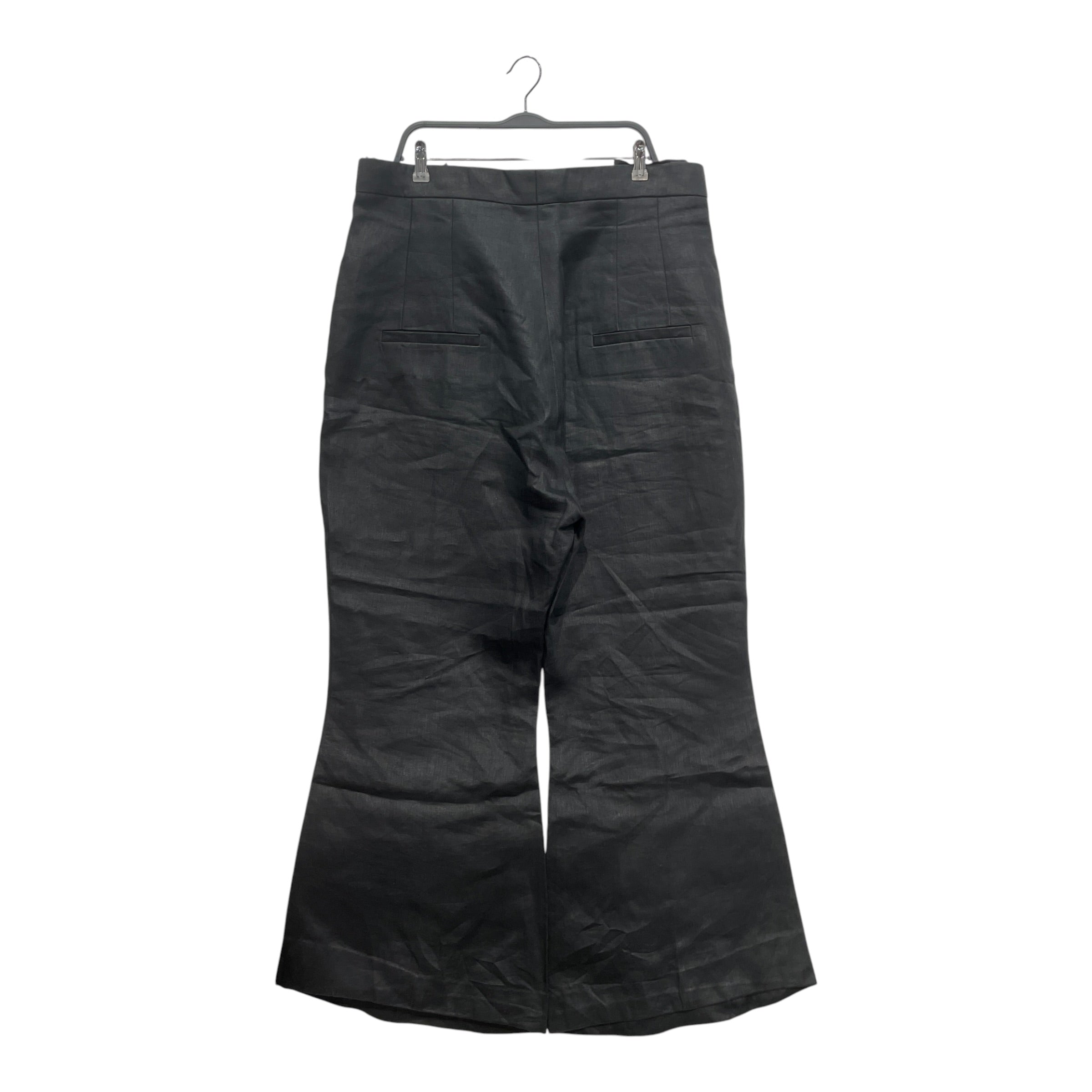 Rick Owens/Bootcut Pants/46/BLK/RICK OWENS LINEN FLARE PANT view 2