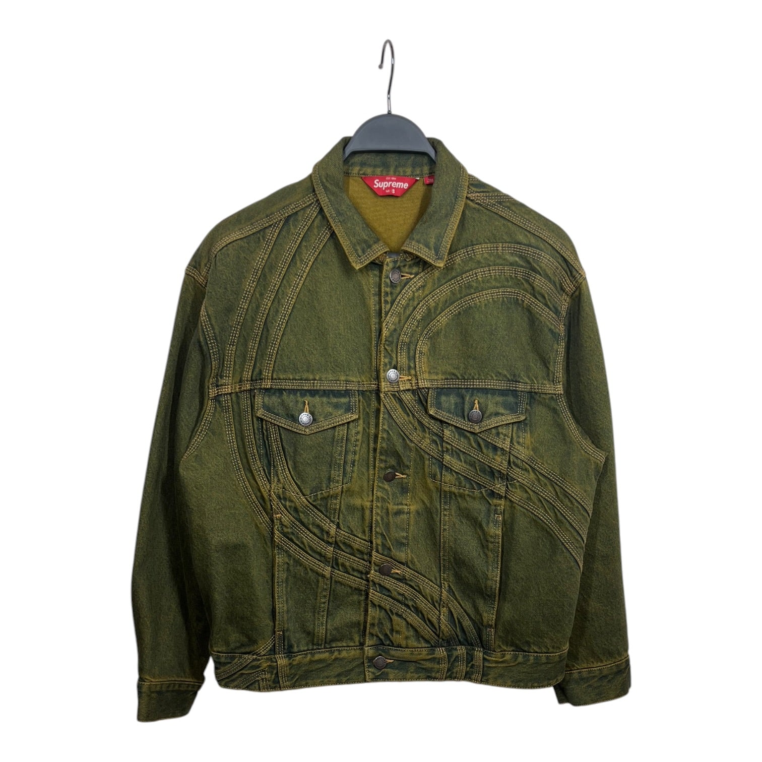 Supreme/Denim Jkt/S/Denim/IDG/S Logo Rusted Jkt view 1
