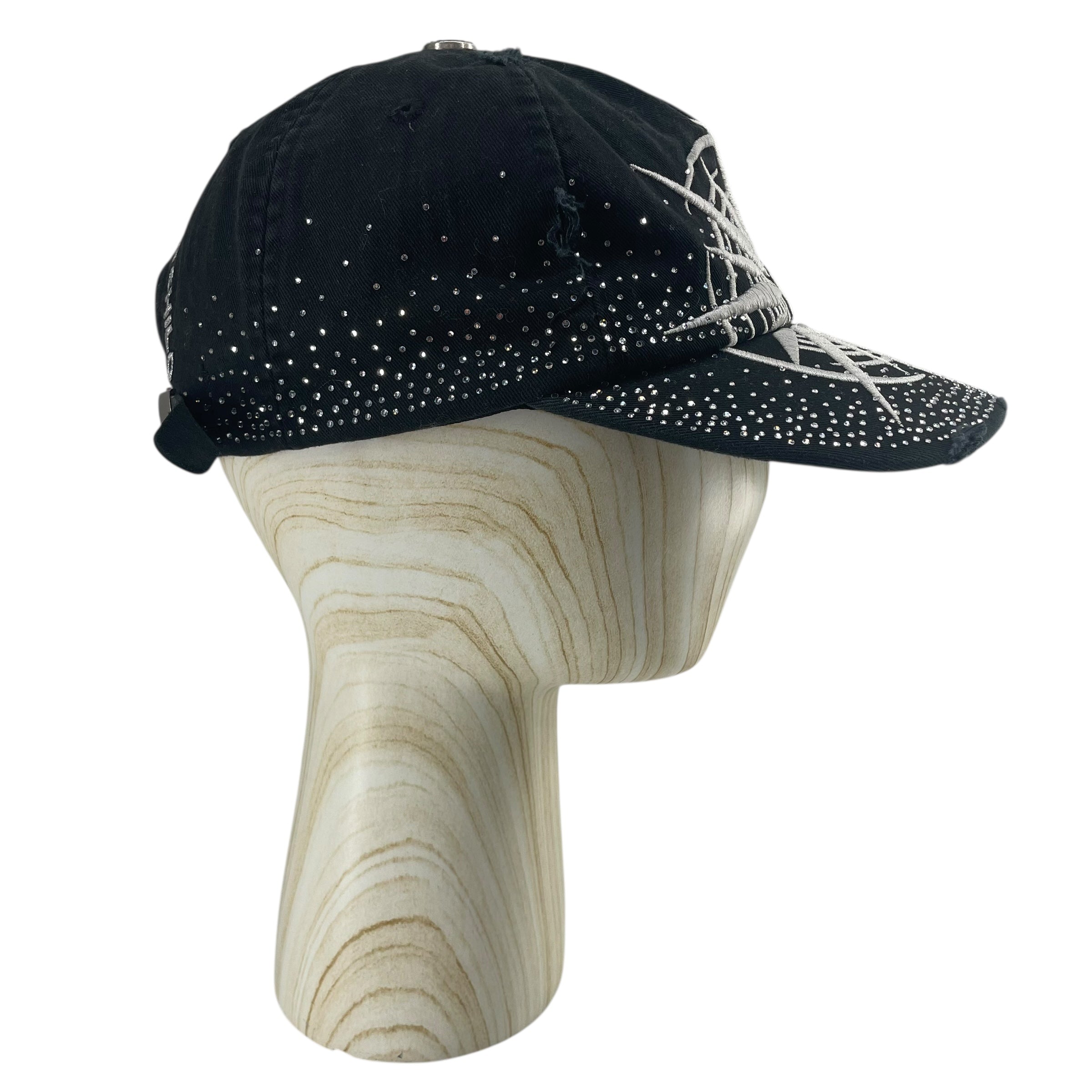 BIRTH OF A ROYAL CHILD/Cap/Glitter/Cotton/BLK/RHINESTONES view 3