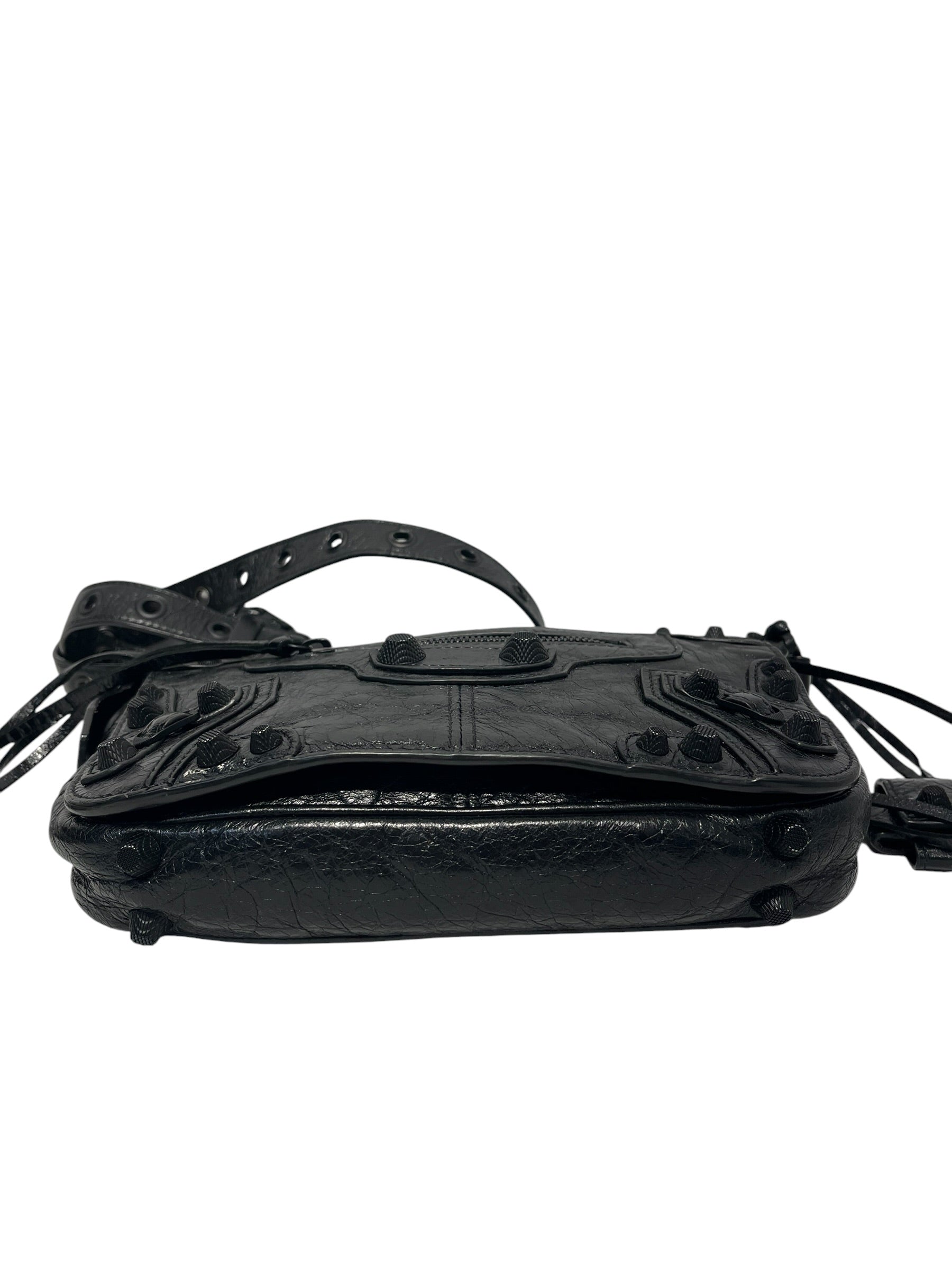 BALENCIAGA/Cross Body Bag/Lambskin/BLK/Le cagole xs flap Bag view 5