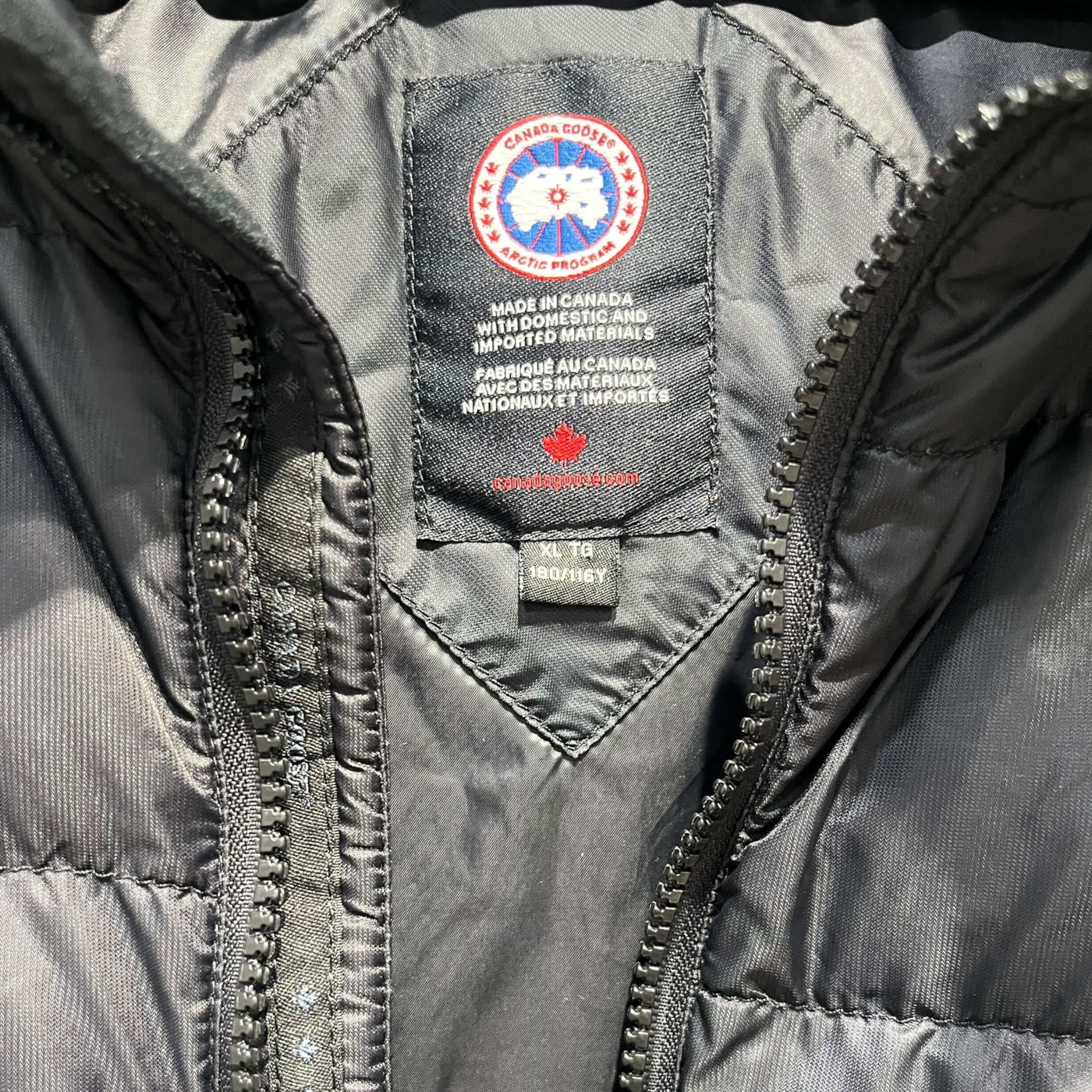 CANADA GOOSE/Puffer Jkt/XL/Nylon/BLK/Single Breasted/THICK BLACK LINES DESIGN view 4