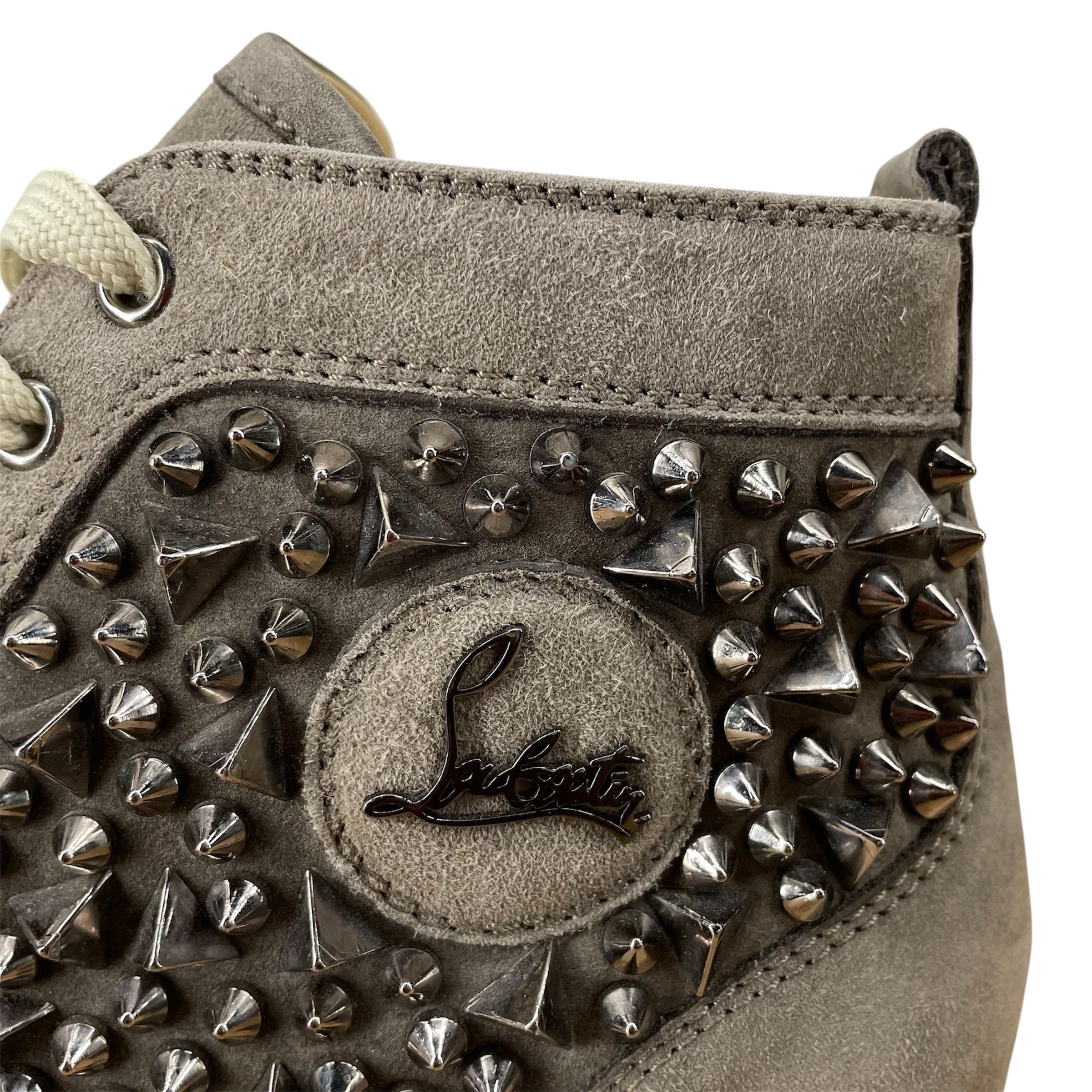 Christian Louboutin/Hi-Sneakers/EU 41/Suede/GRY/SIVER SPIKE ERS view 7