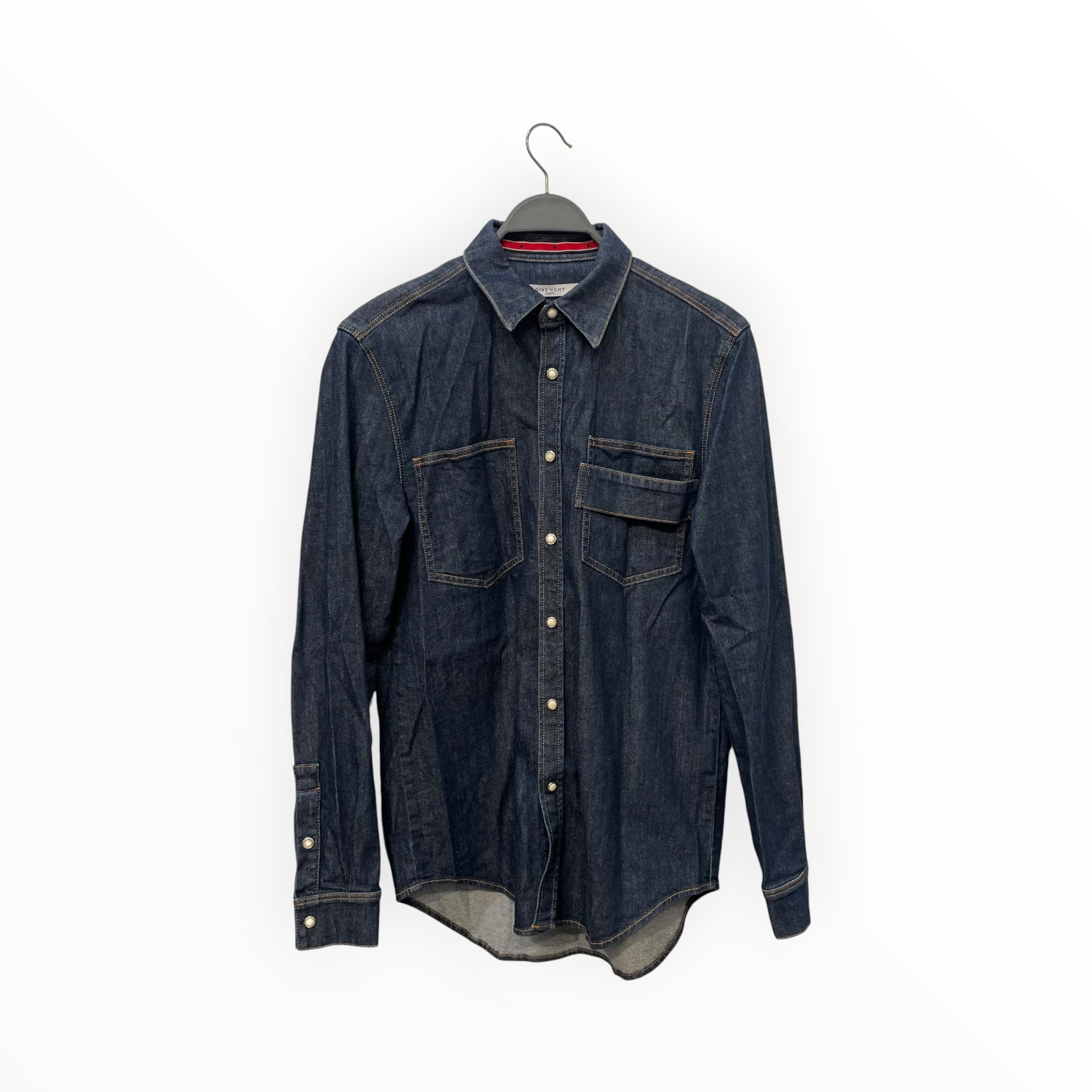 GIVENCHY/LS Shirt/S/Cotton/NVY/STAR COLLAR DETAIL view 1