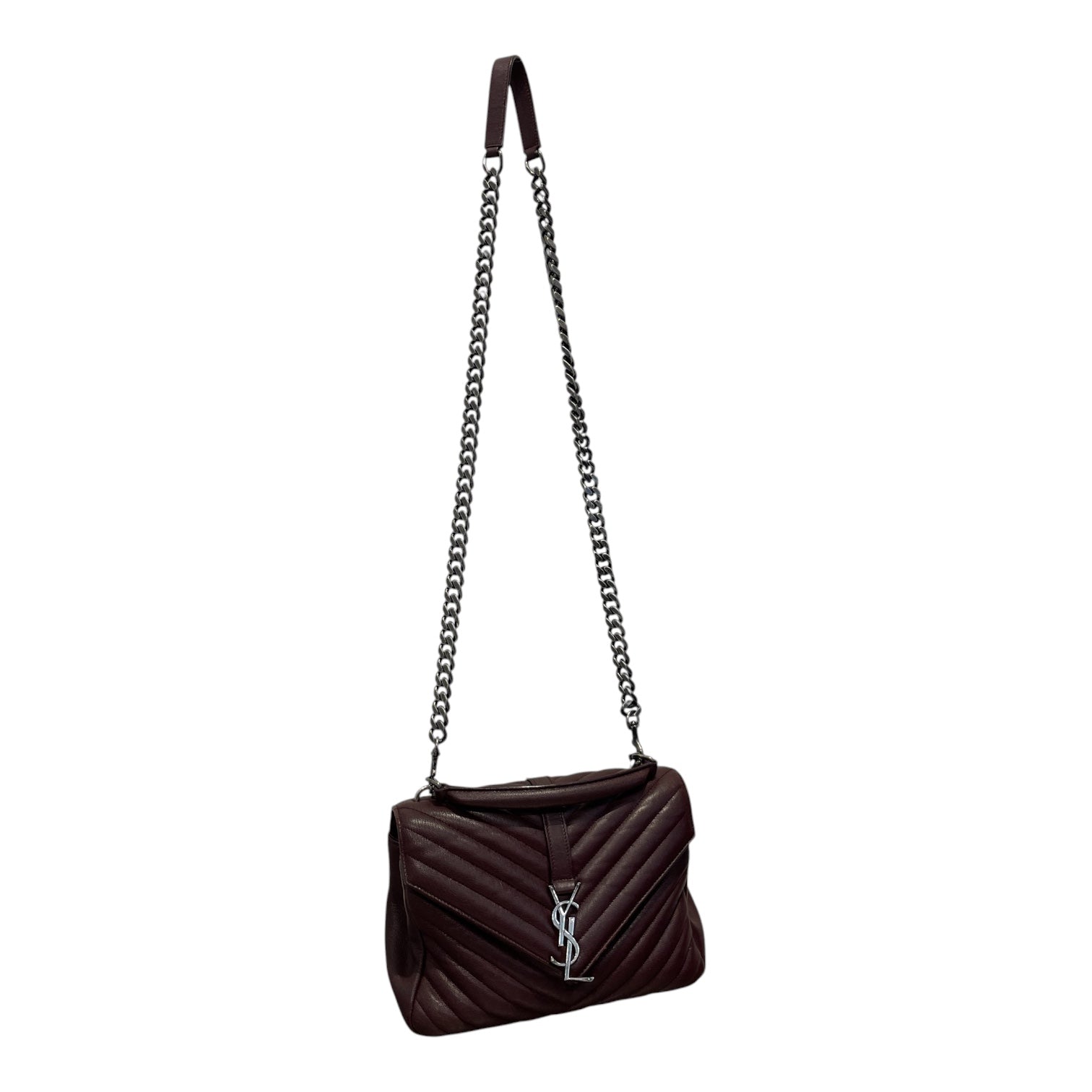 YVES SAINT LAURENT/Cross Body Bag/Leather/BLK/cassandra chain wallet view 1