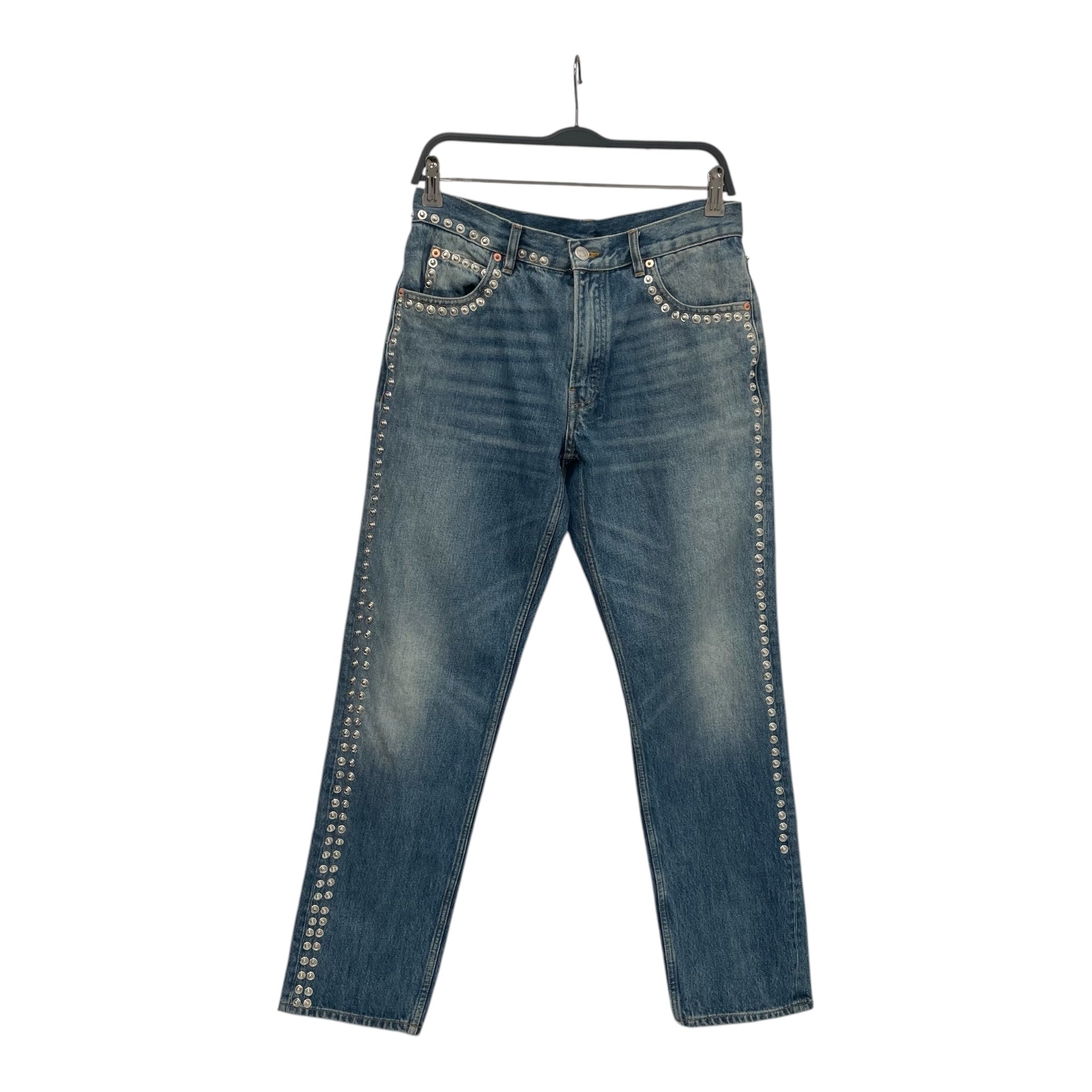 MARTINE ROSE/Straight Pants/S/Denim/IDG/BUTTONSTUDS view 1
