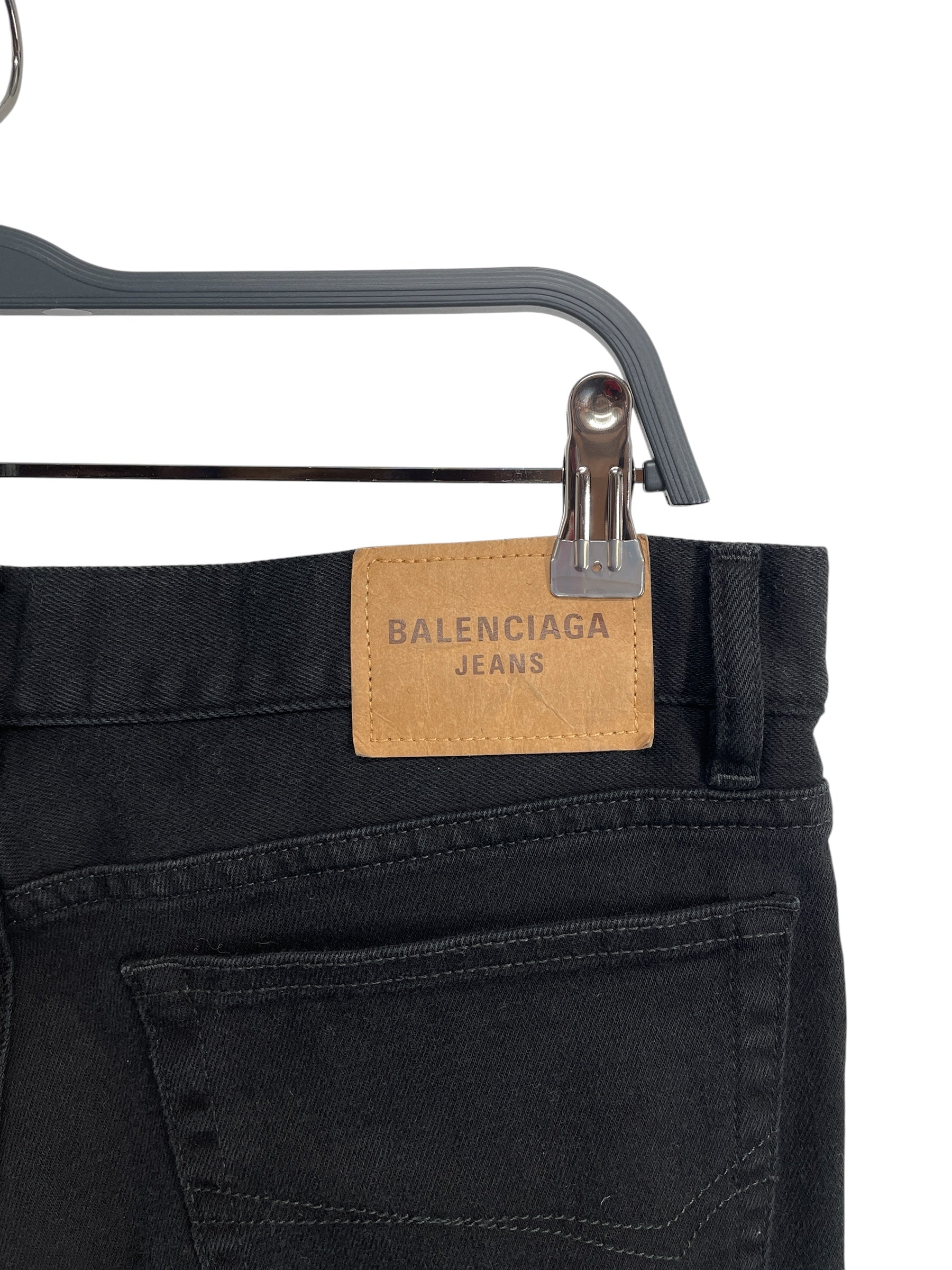 BALENCIAGA/Bottoms/33/Denim/BLK/long jeans view 5