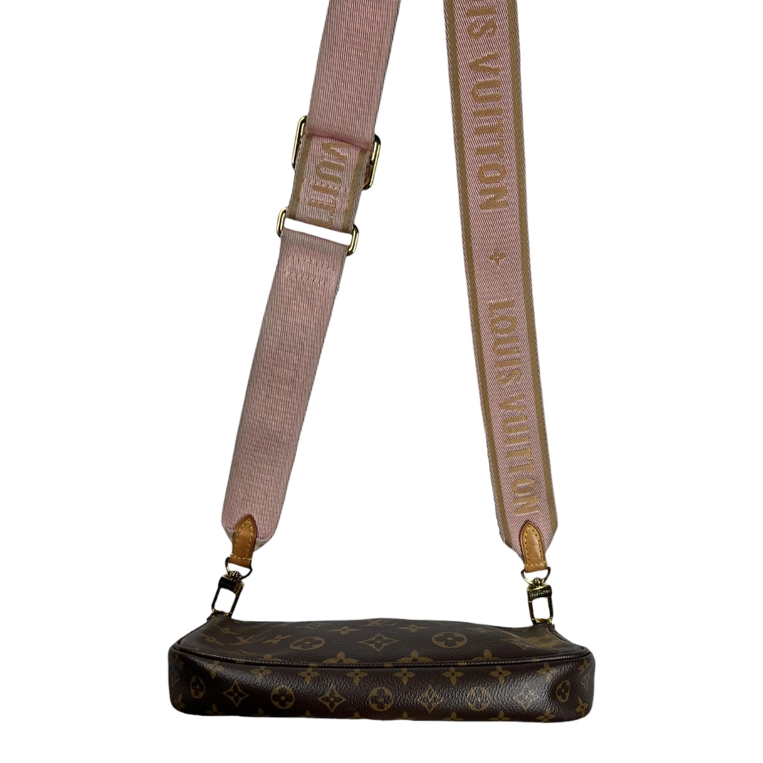 LOUIS VUITTON/Cross Body Bag/Monogram/Leather/BRW/Pochette Crossbody Bag view 3