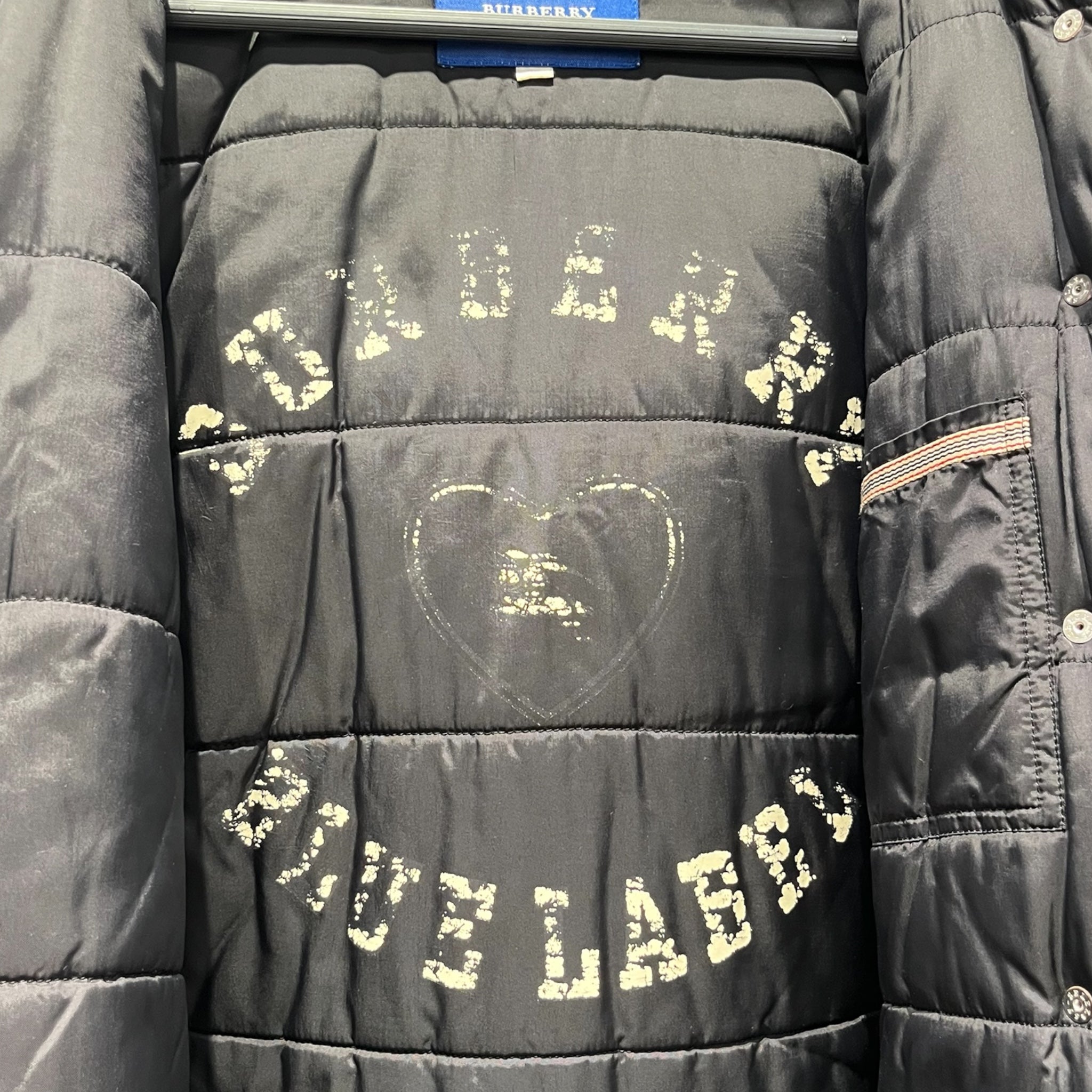 BURBERRY BLUE LABEL/Puffer Jkt/S/Nylon/BLK/BURBERRY BLUE LABEL PUFFER view 3