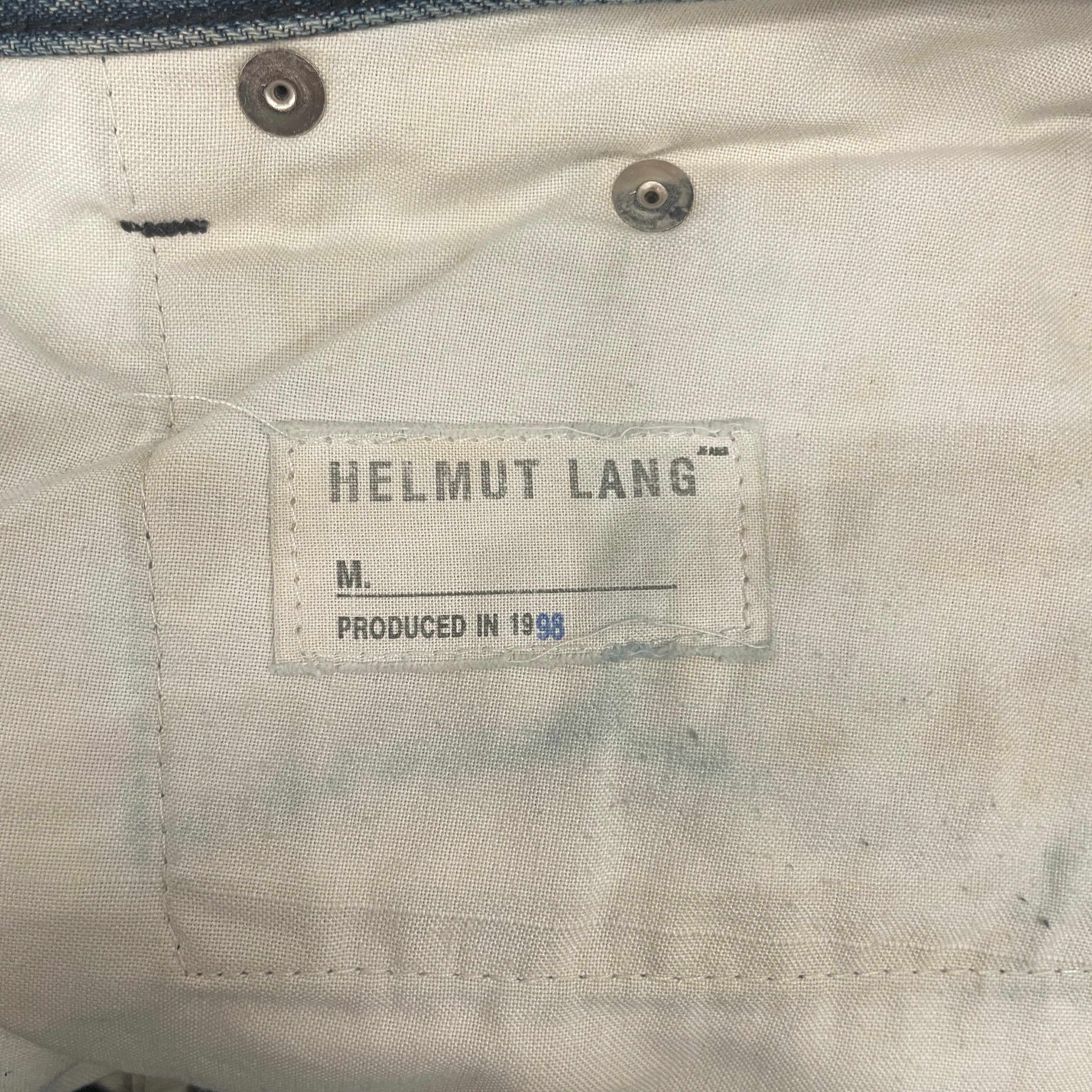 Helmut Lang/Vintage/Straight Pants/38/Cotton/IDG/Button Fly/1998 RAW DENIM view 3