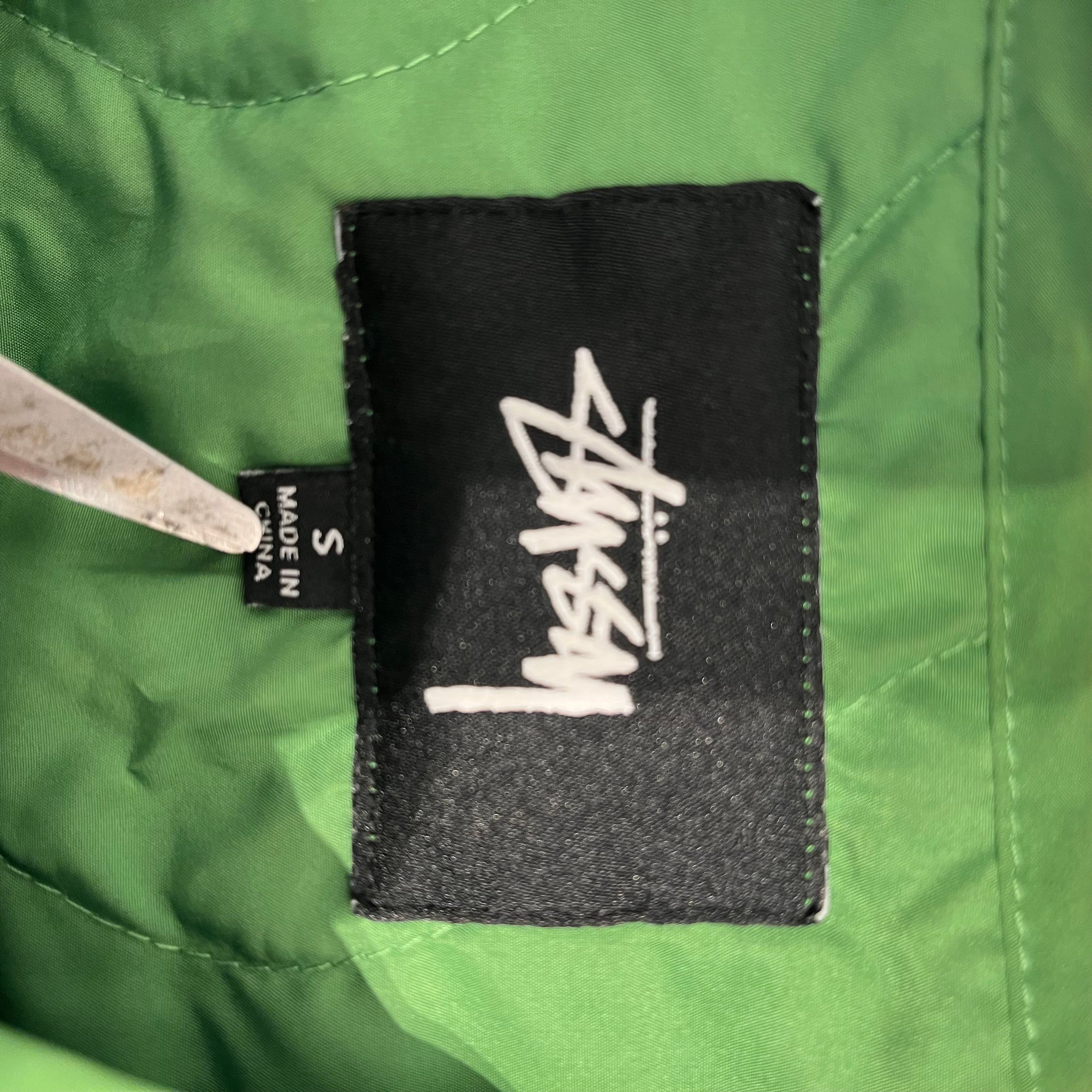 STUSSY/Jacket/S/Nylon/GRN/GREEN PUFFER VEST view 3