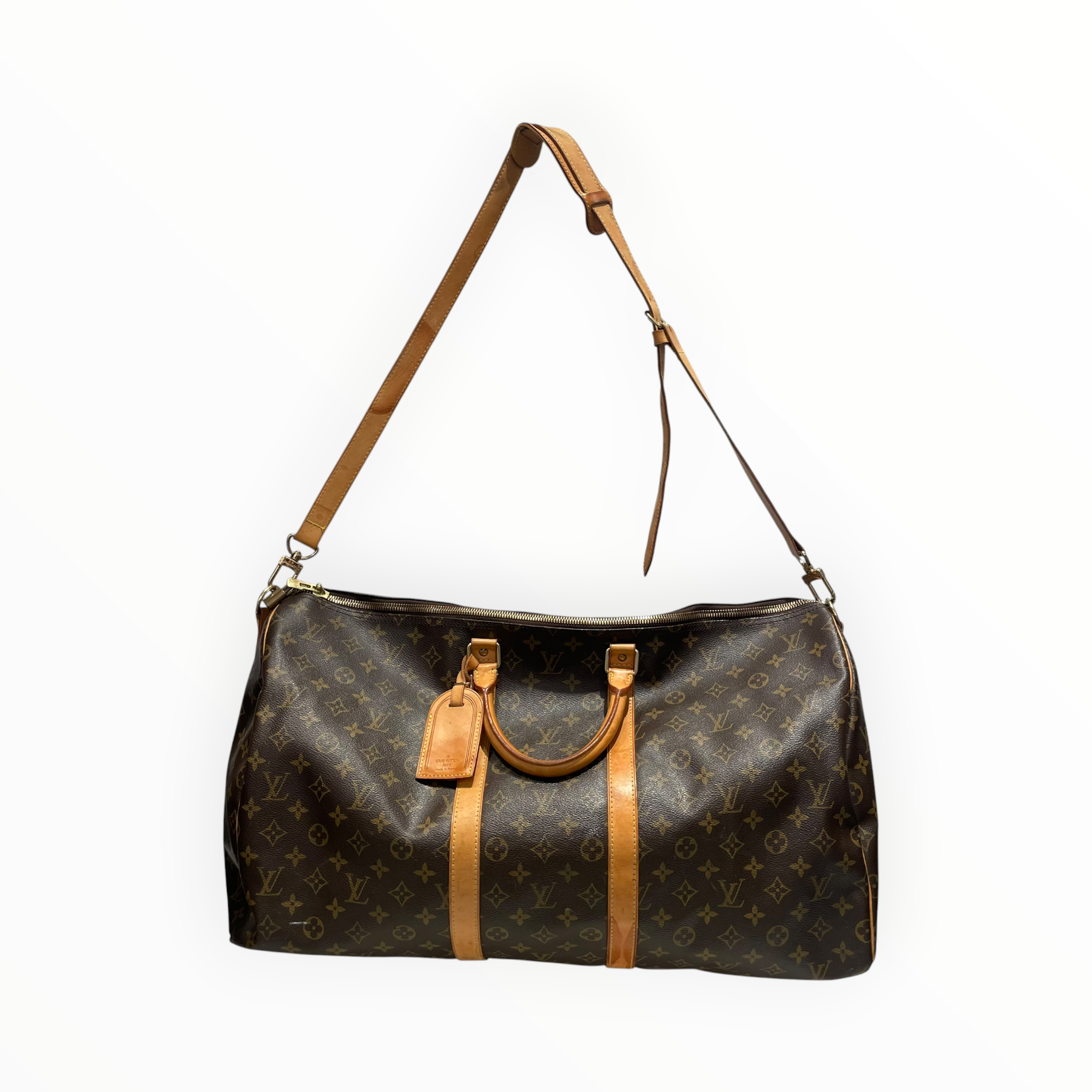LOUIS VUITTON/Luggage/Monogram/Leather/BRW/KEEPBALL 55 DUFFEL view 1