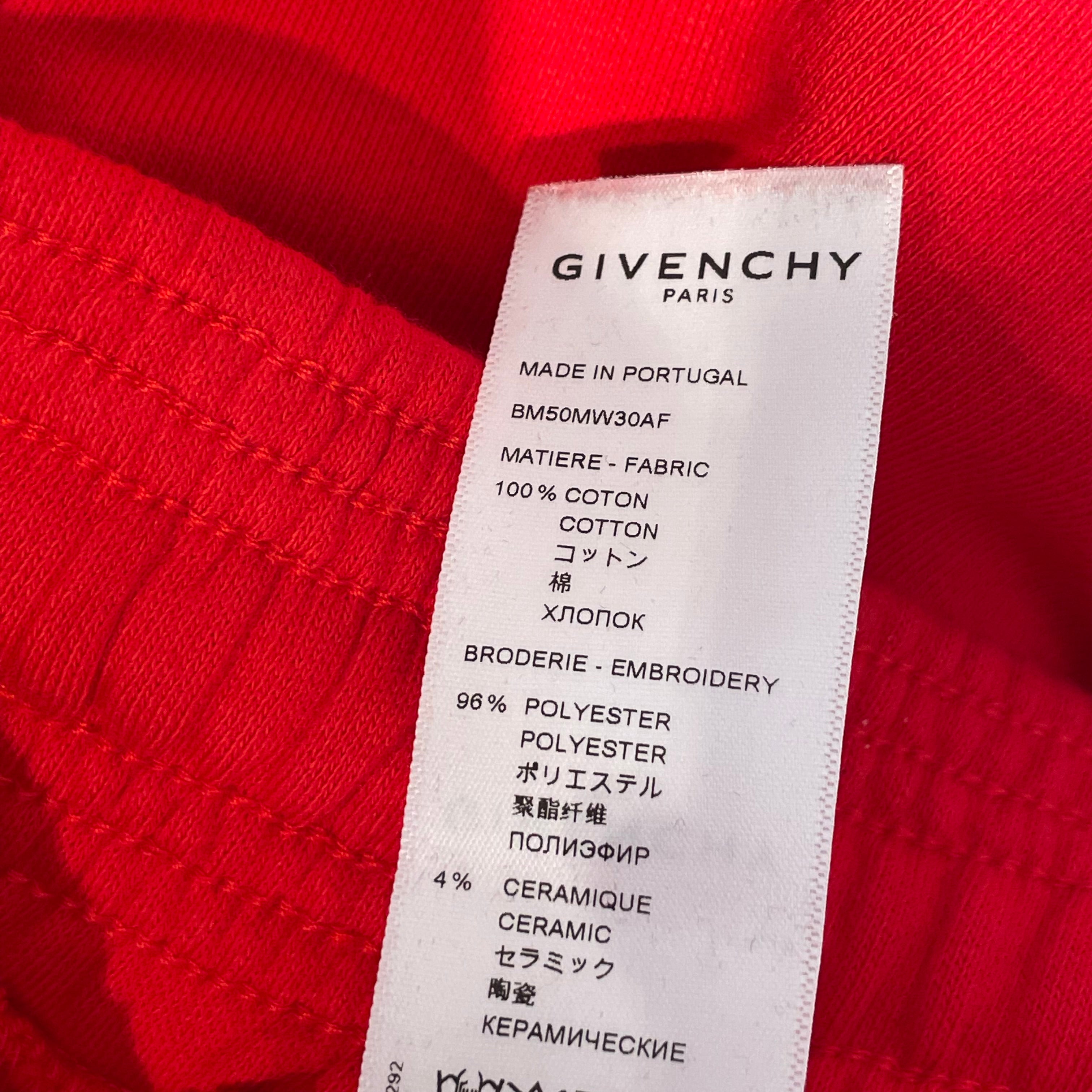 GIVENCHY/Shorts/L/Cotton/RED/BLACK CRAZY WORD LOGO view 4