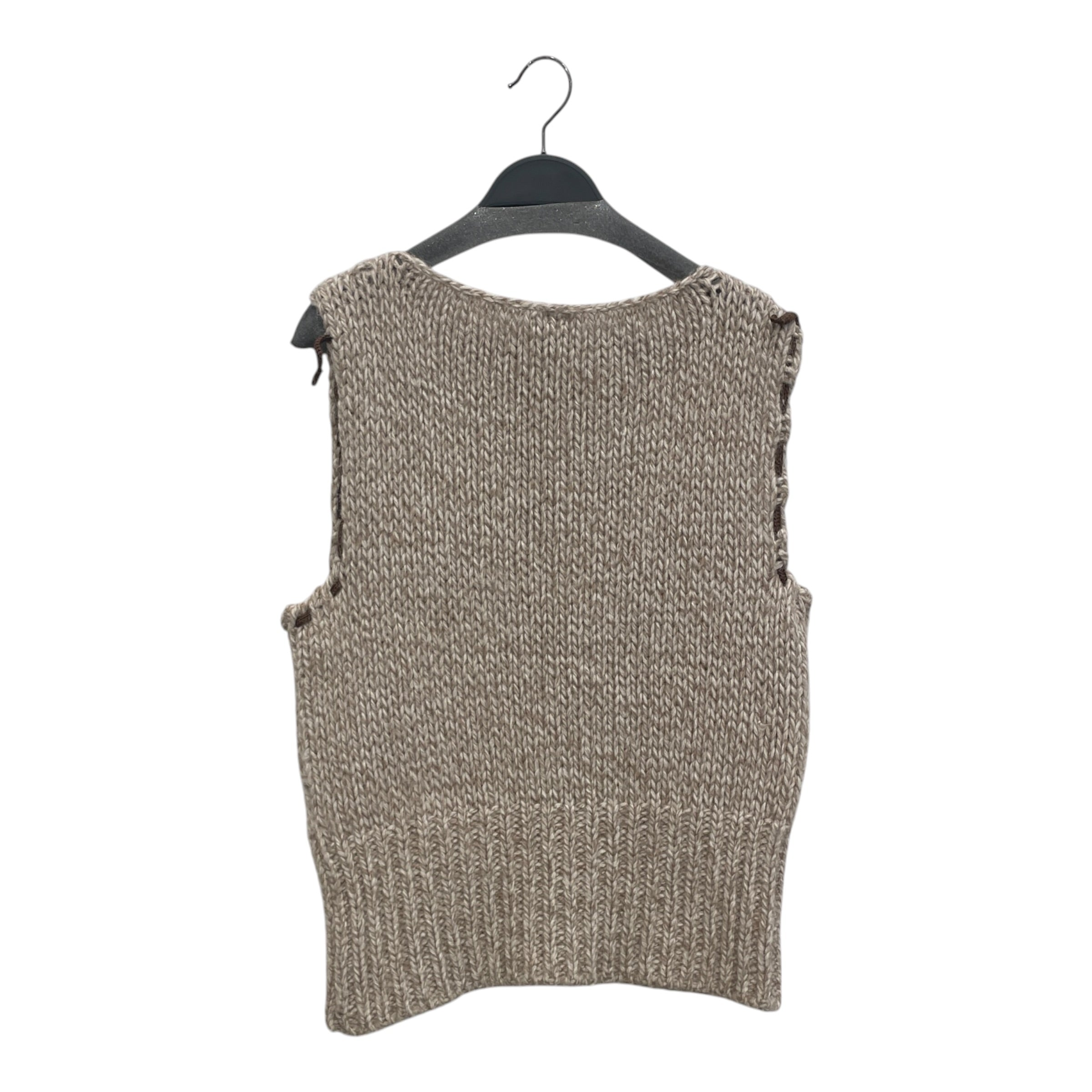 DOLCE&GABBANA/Vest/M/Wool/BEG/BROWN ROPE WOVEN ARM HOLE view 2