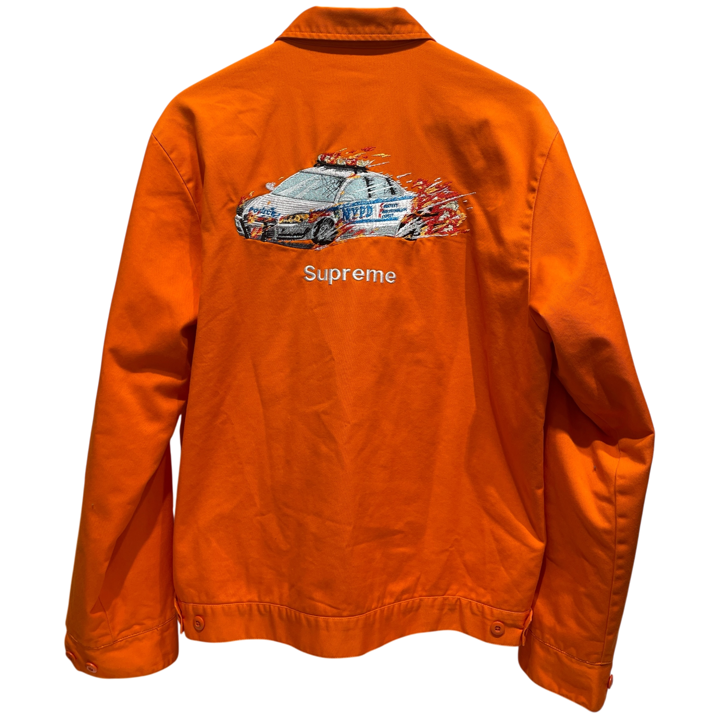 Supreme/Jacket/L/Cotton/ORN/Burning Cop Car Back Patch view 2