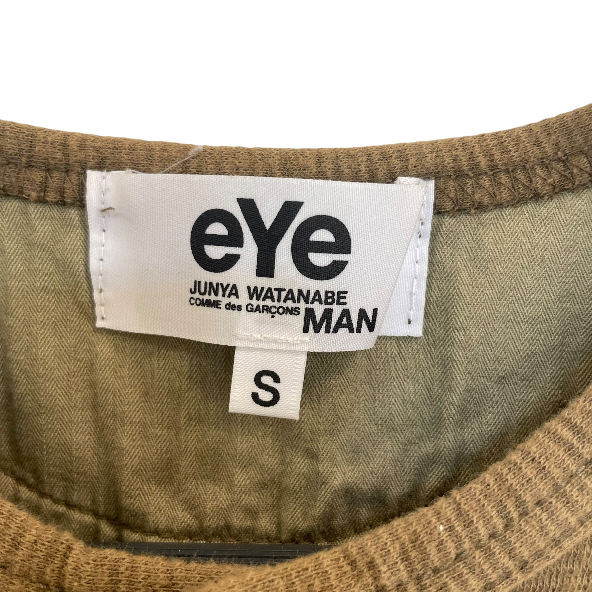eYe COMME des GARCONS JUNYA WATANABE MAN/T-Shirt/S/Cotton/GRN/wr-t908/ad2016/crm button view 4