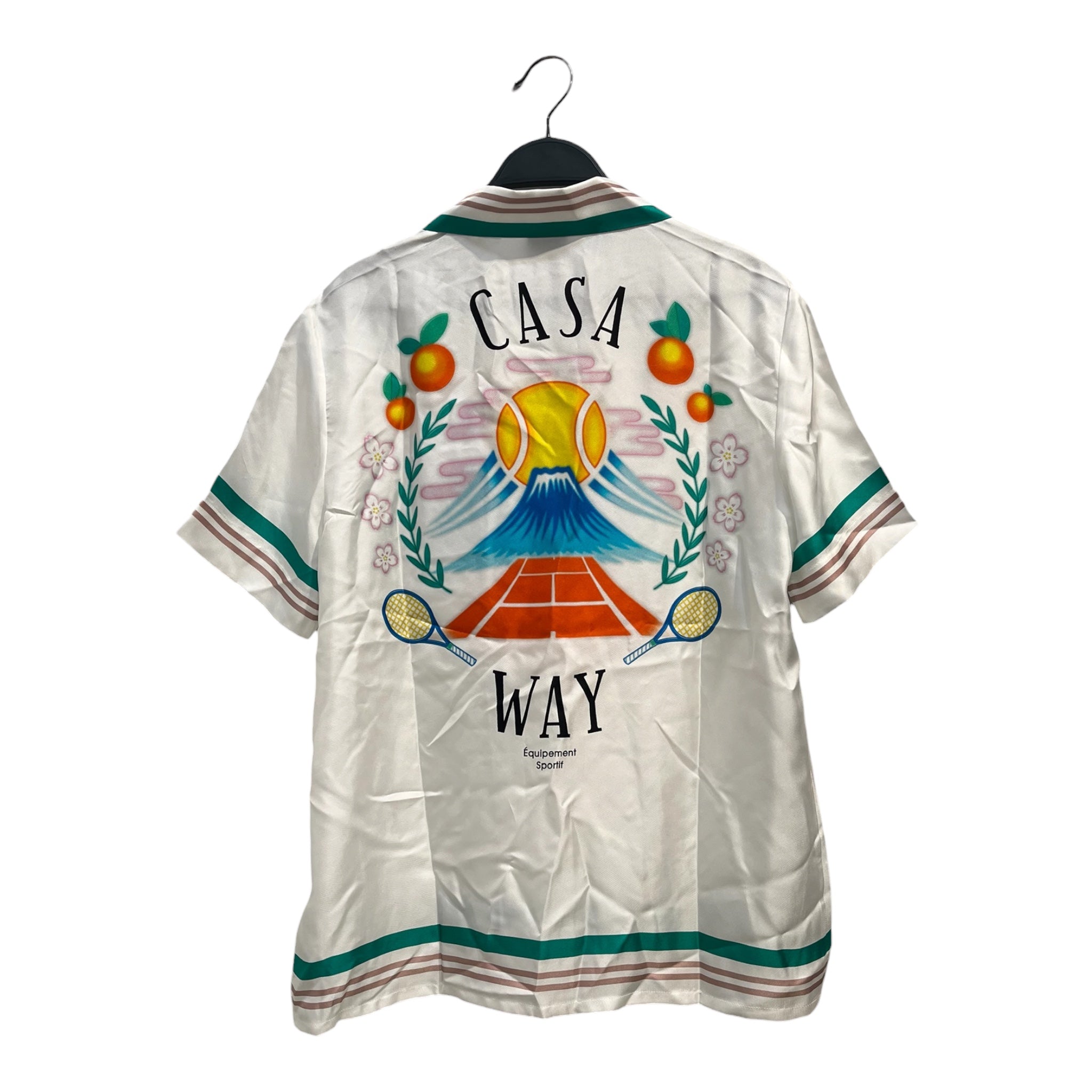 CASABLANCA/SS Shirt/XS/Graphic/Silk/WHT/"CASA WAY" TENIS CLUB view 2