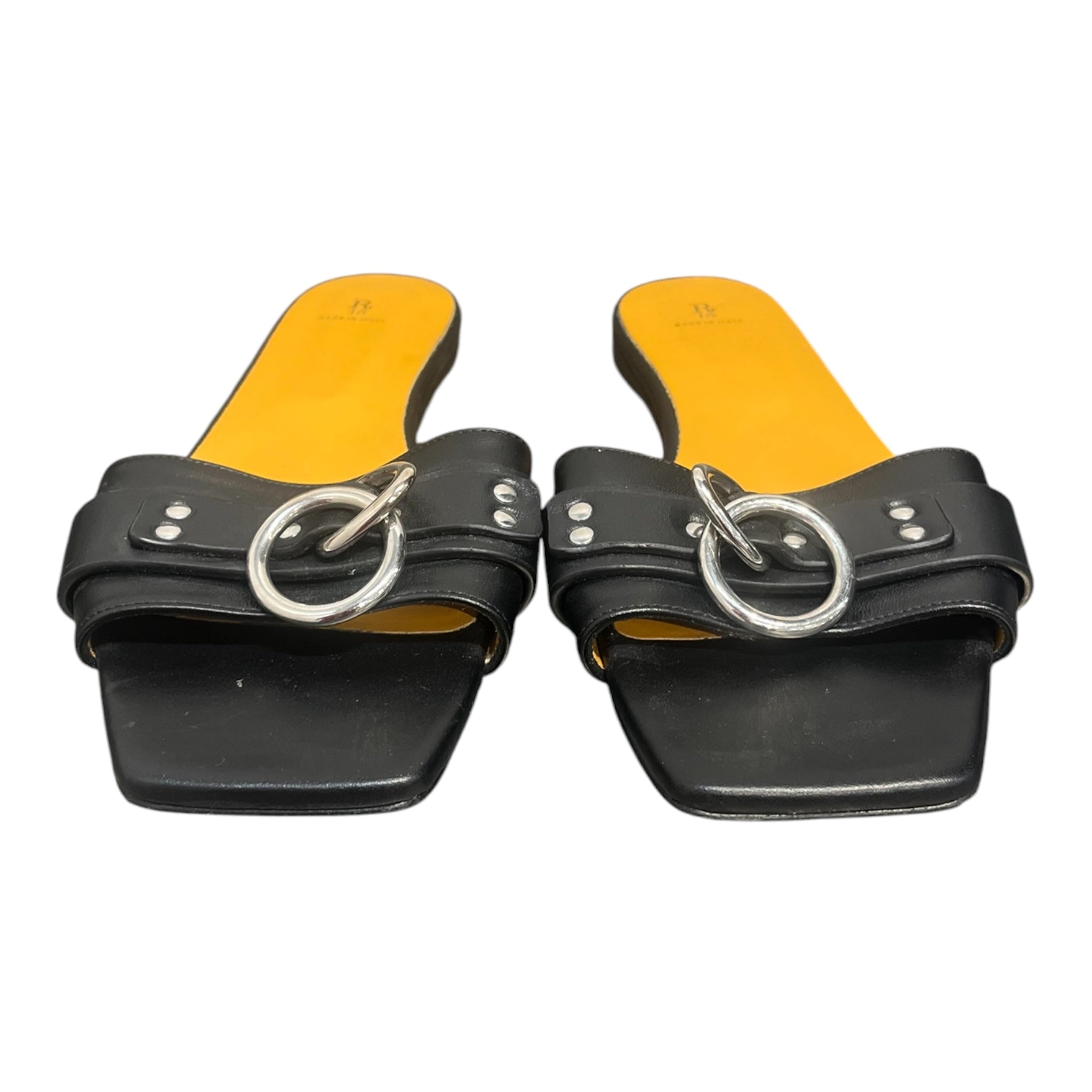 R13/Sandals/EU 39/Leather/BLK/sid harnes slides view 3