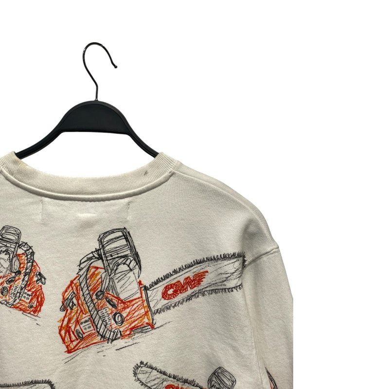 OFF-WHITE/Sweater/S/All Over Print/Cotton/WHT/CHAIN SAW