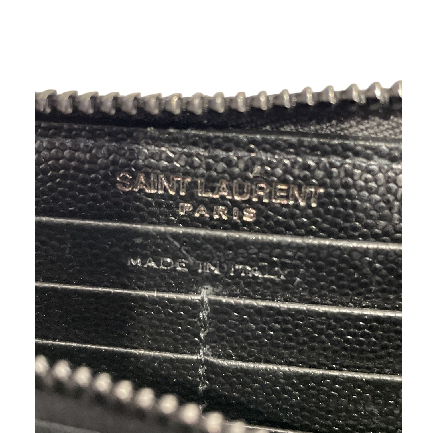 SAINT LAURENT/Long Wallet/Stripe/Leather/BLK/L's/ view 3