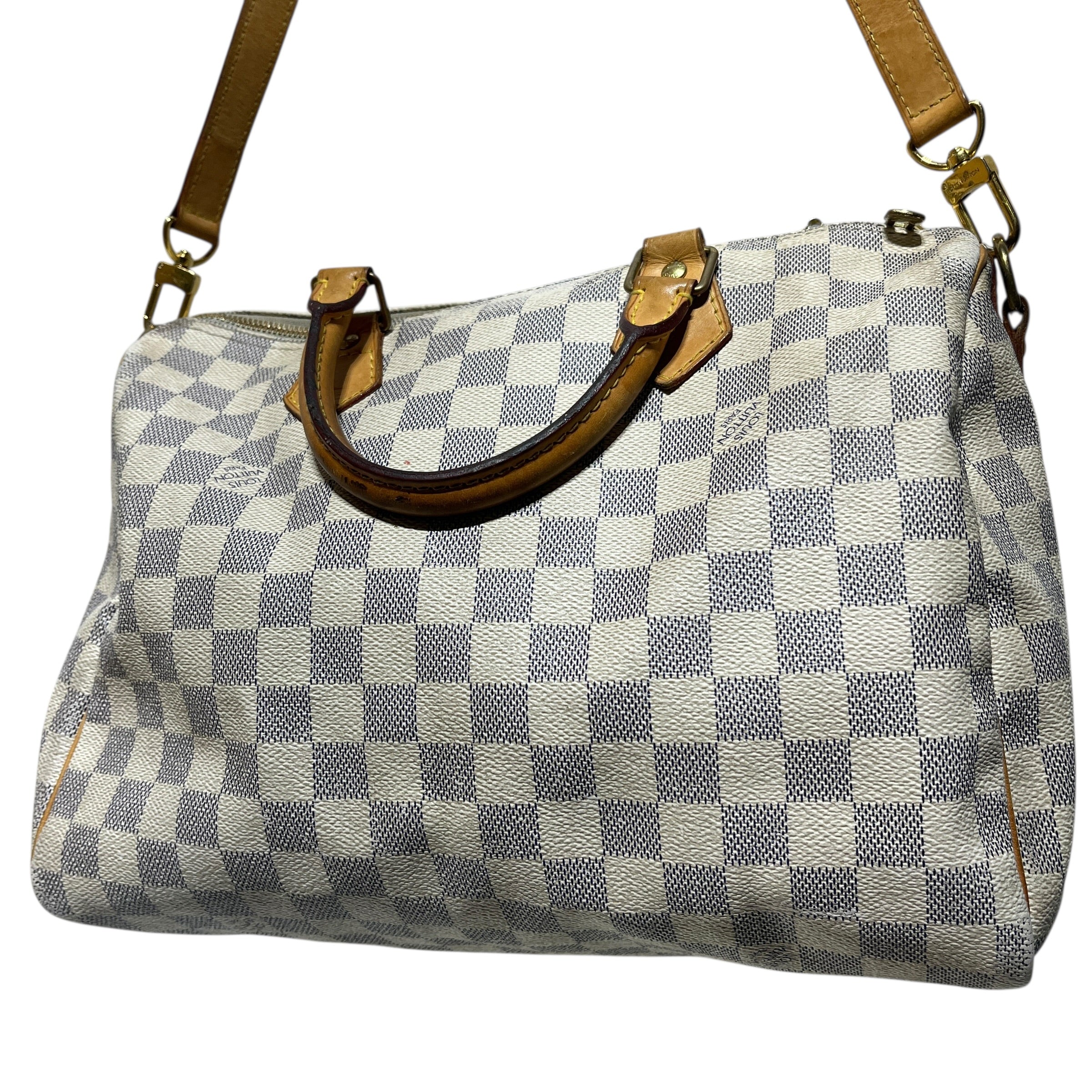 LOUIS VUITTON/Cross Body Bag/Monogram/Leather/WHT/SPEEDY DAMIER AZUR view 4
