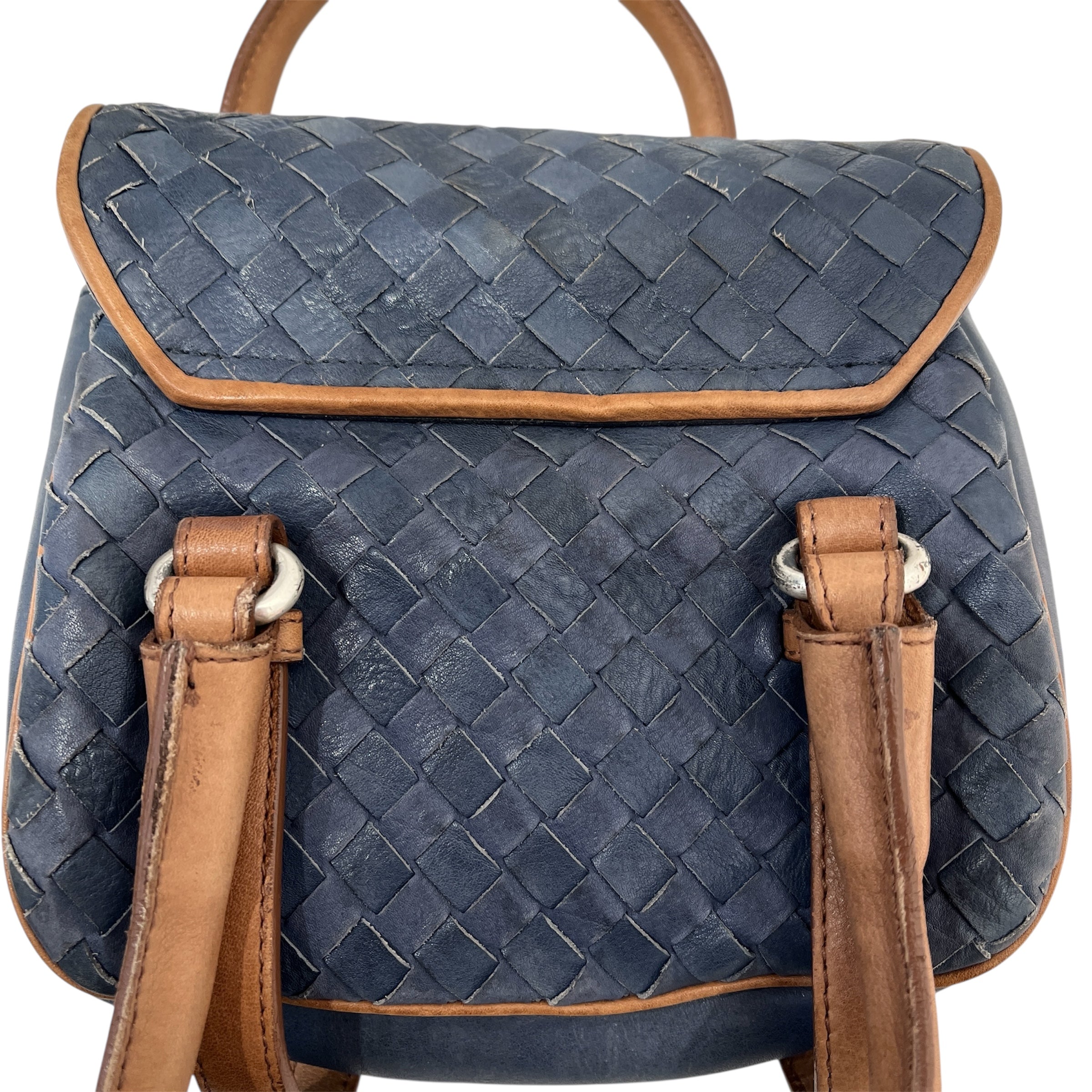 BOTTEGA VENETA/Hand Bag/Leather/IDG/BRWN BLU VINTAGE MINI BAG view 8