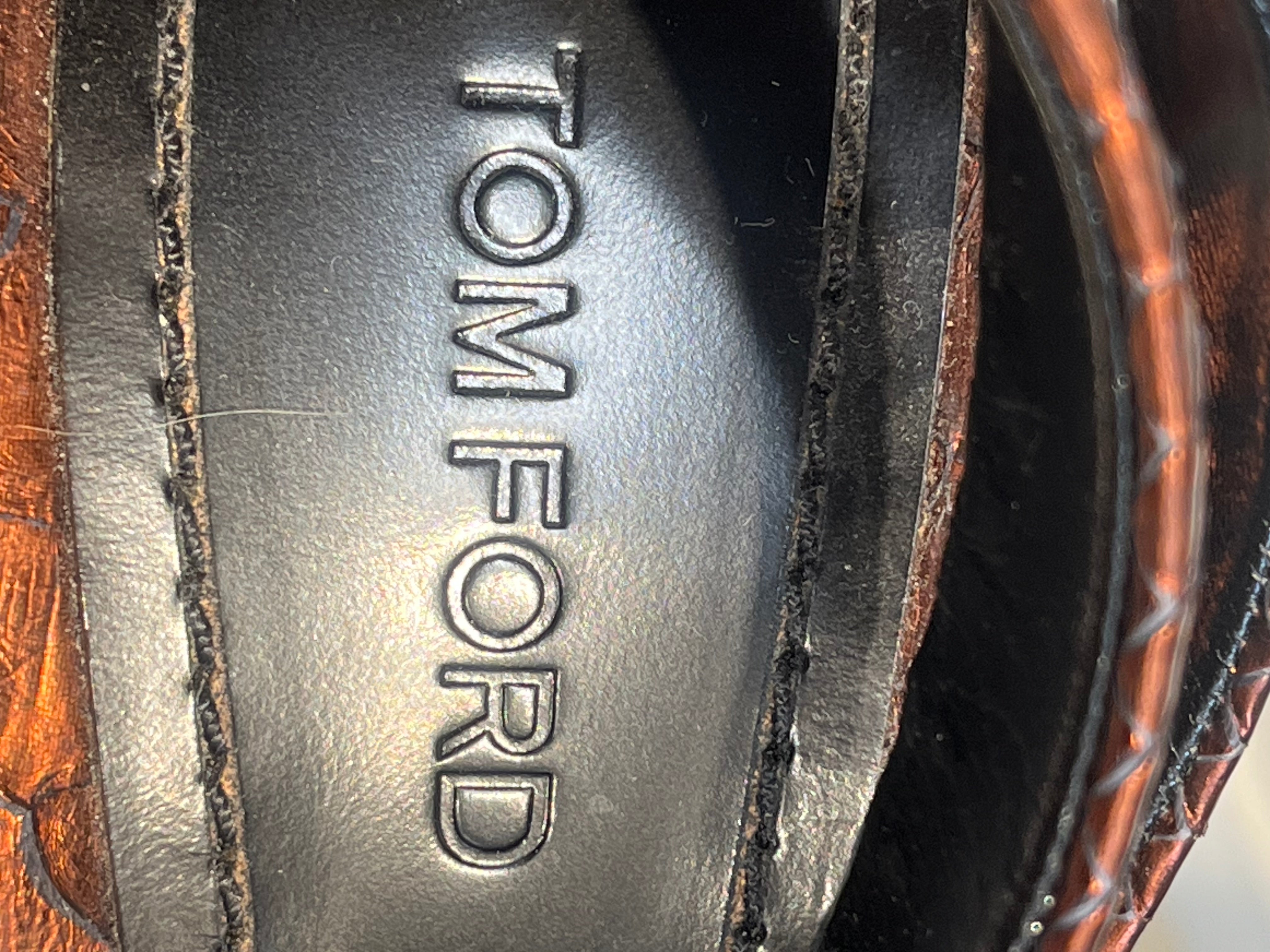 TOM FORD/Heels/US 10/BRW/python style leather view 8