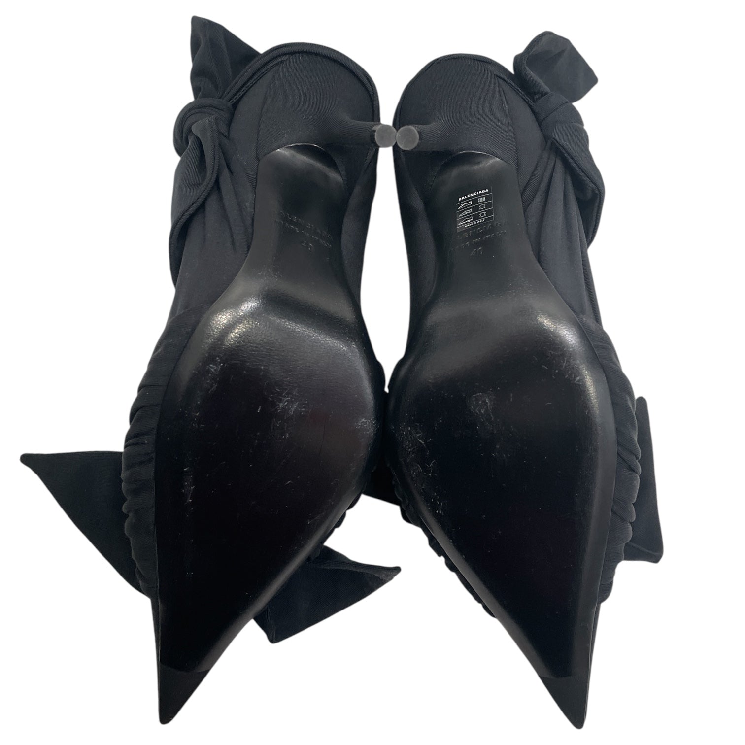 BALENCIAGA/Heels/EU 41/BLK/V-Tip/WRAP BOWTIE TOE / HEEL view 5